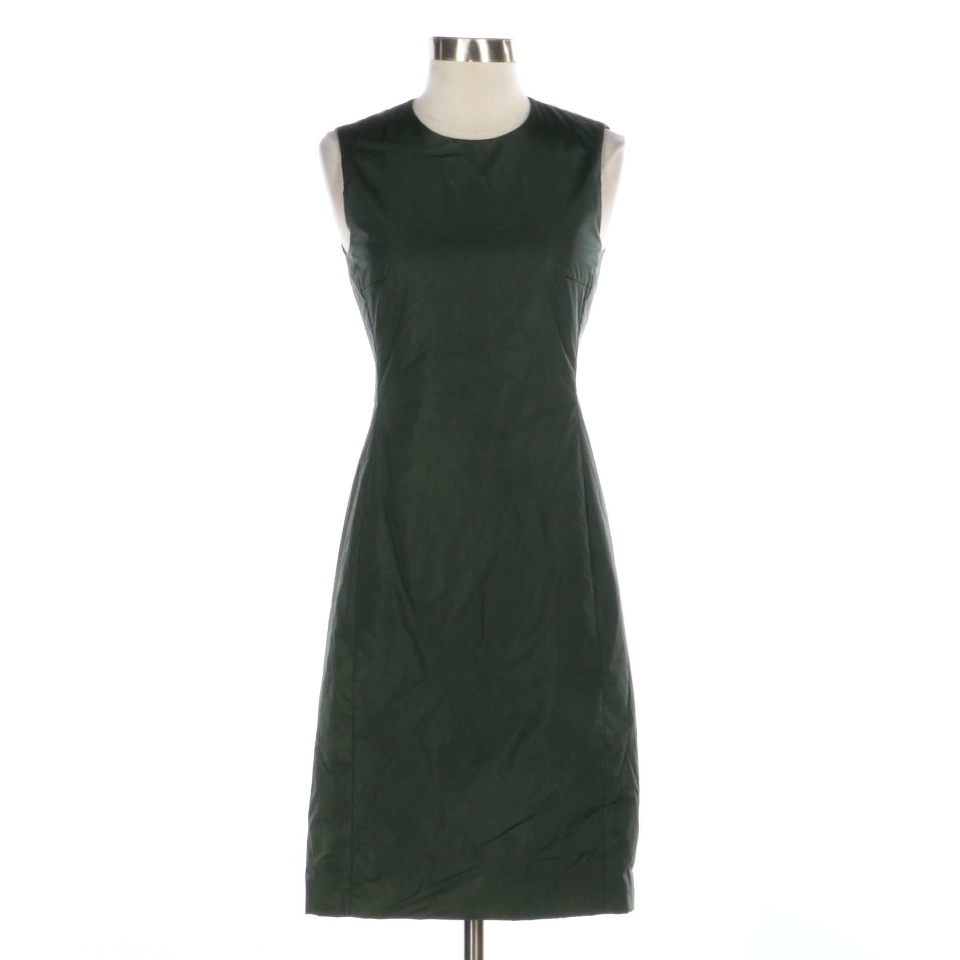 Prada Nylon Tessuto Sleeveless Sheath Dress