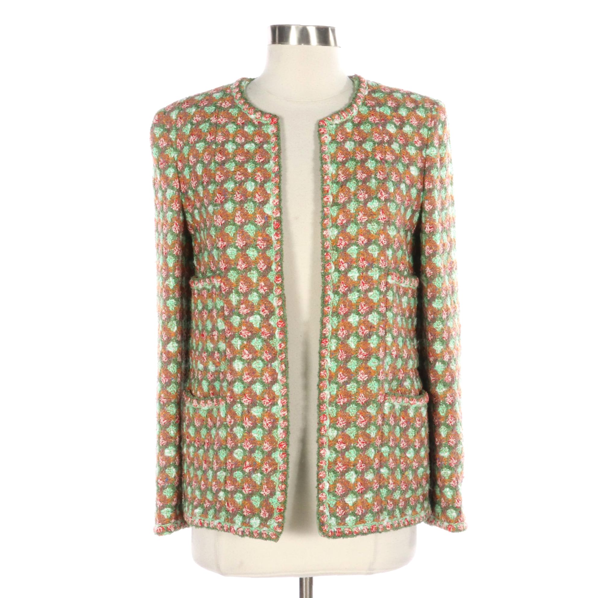 Chanel Tweed Collarless Jacket