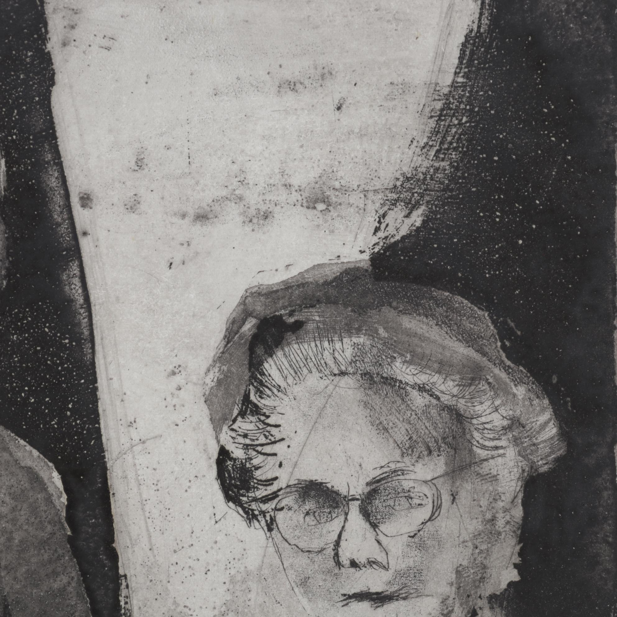 Sidney Chafetz Etching with Aquatint "Newly Elected," 1968