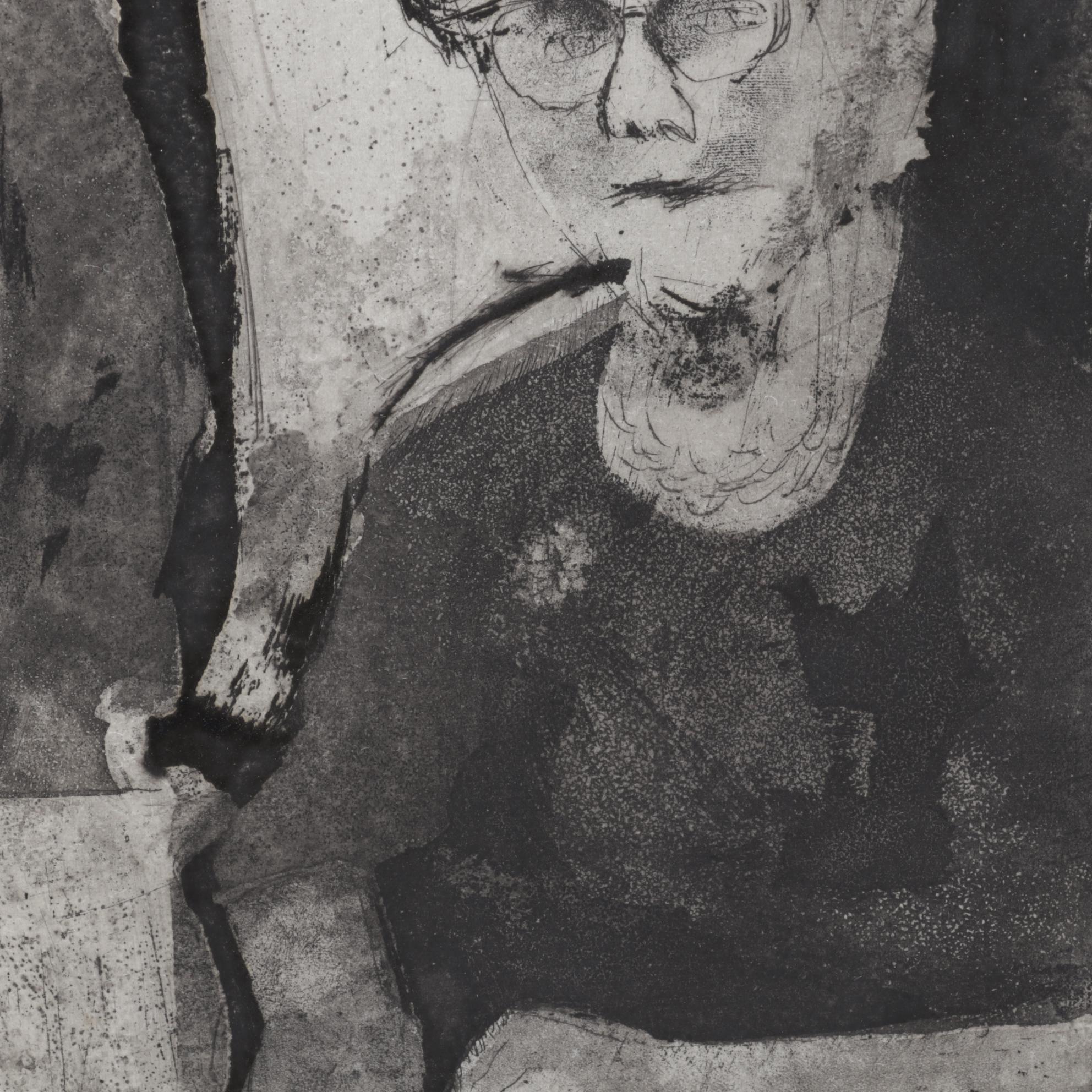 Sidney Chafetz Etching with Aquatint "Newly Elected," 1968