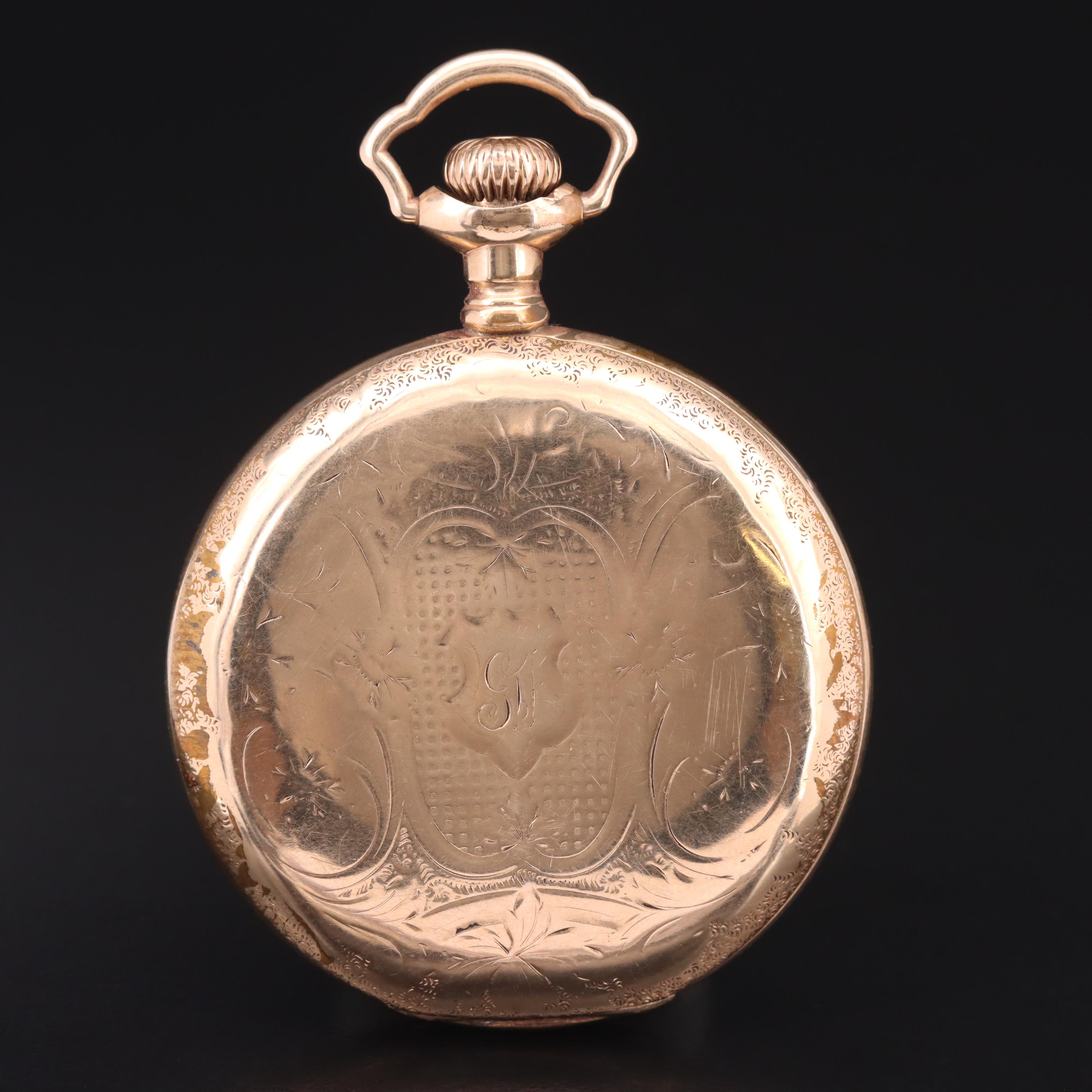 1905 Elgin Gold-Filled Hunting Case Pocket Watch
