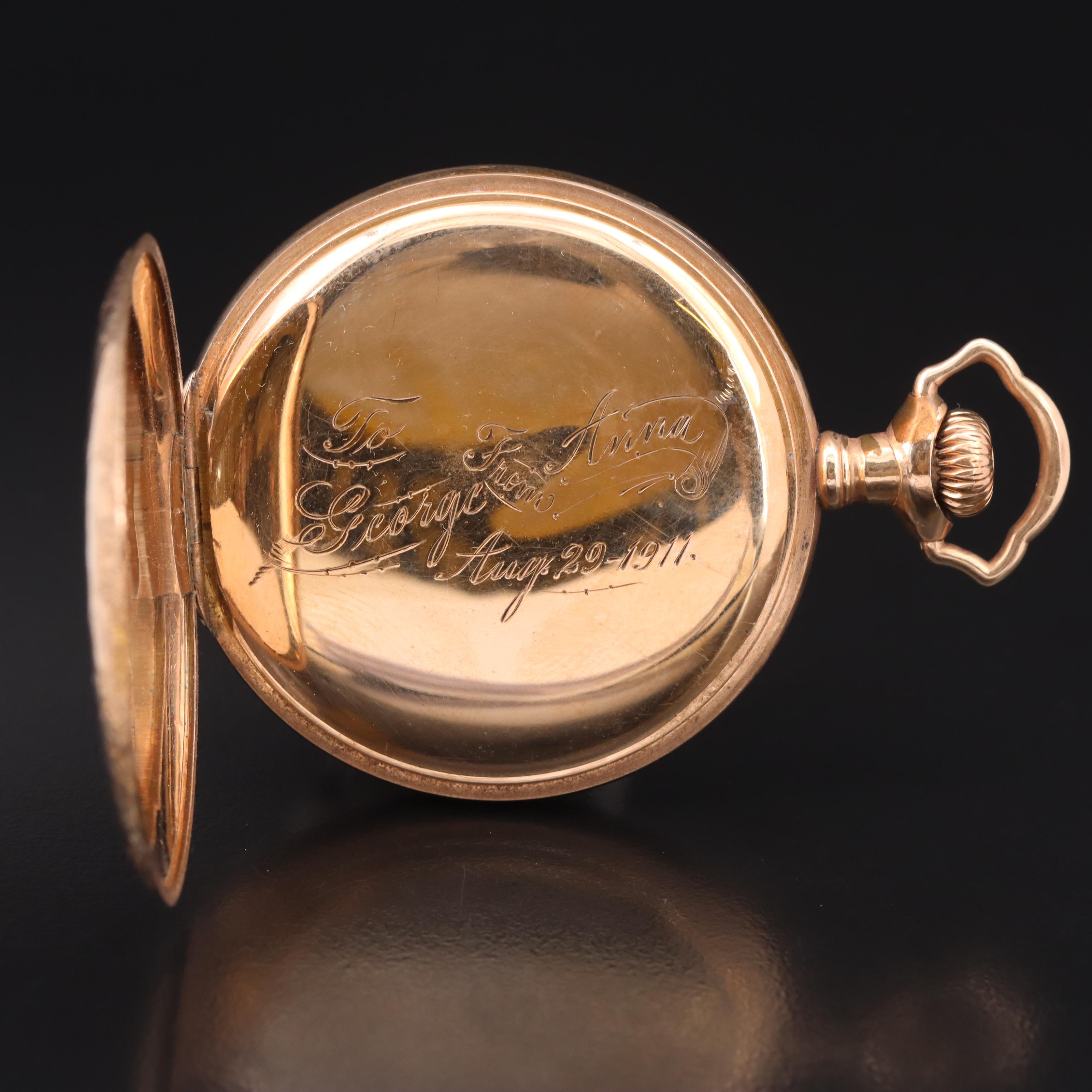 1905 Elgin Gold-Filled Hunting Case Pocket Watch