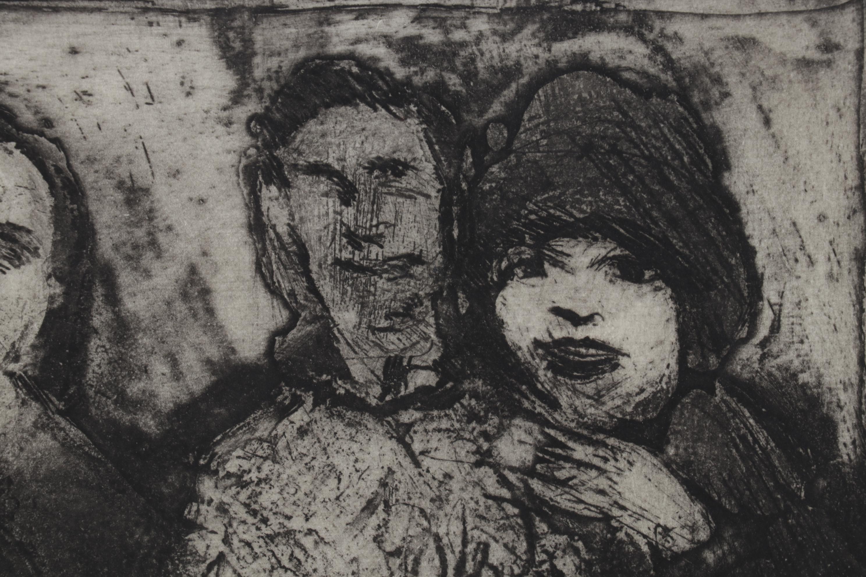 Sidney Chafetz Etching With Aquatint "The Actress Arrives," 1968