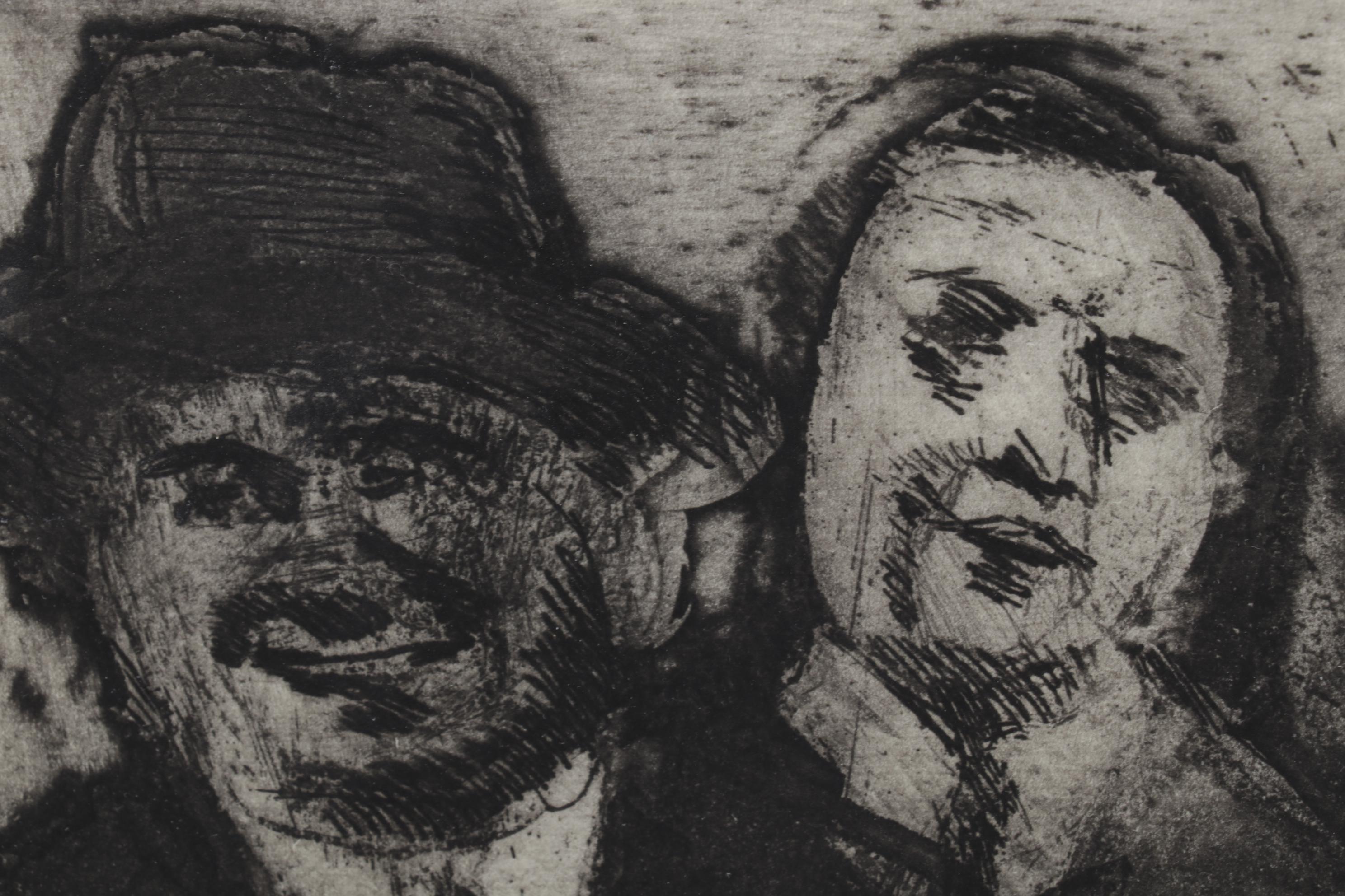 Sidney Chafetz Etching With Aquatint "The Actress Arrives," 1968