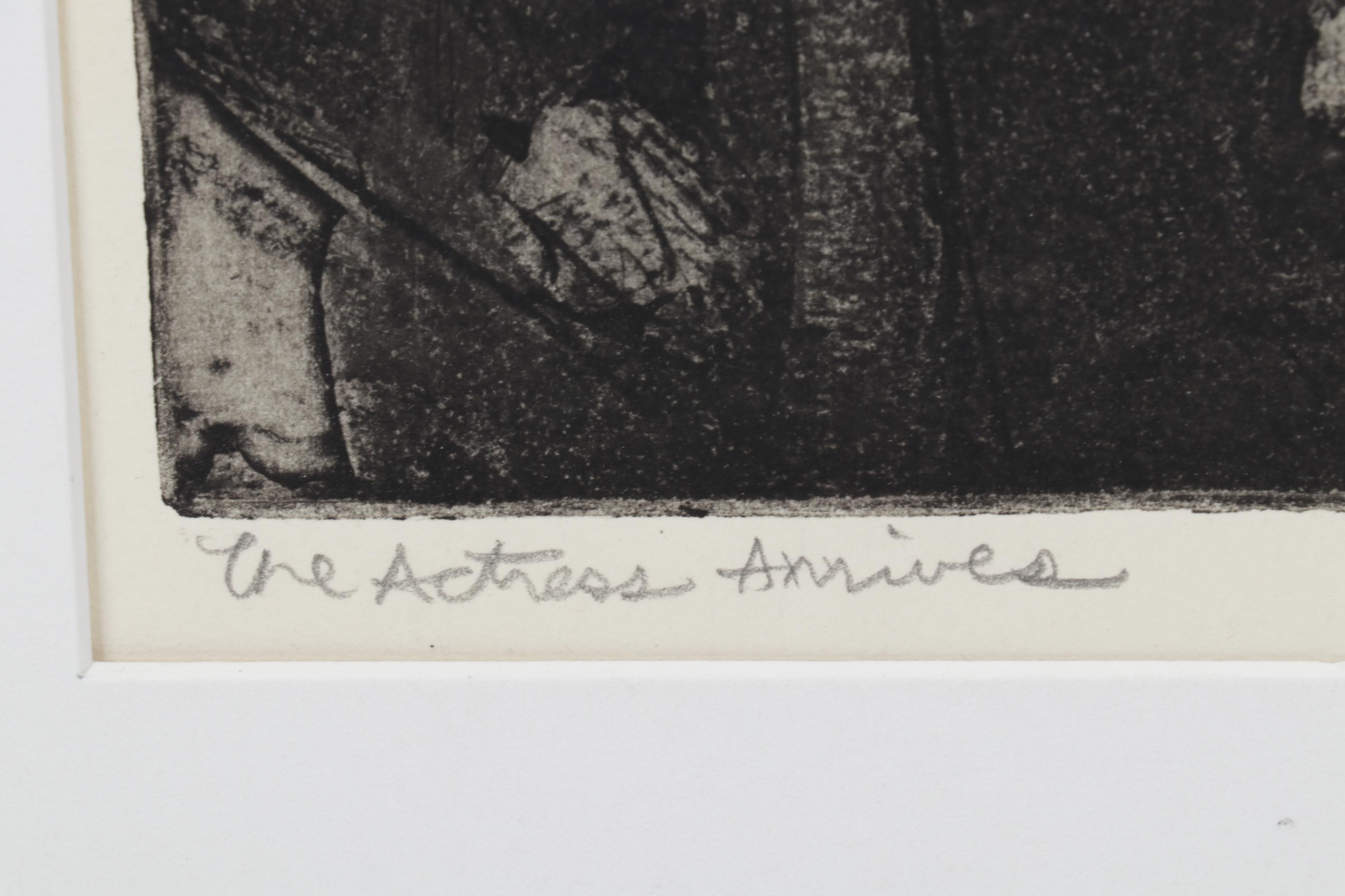 Sidney Chafetz Etching With Aquatint "The Actress Arrives," 1968