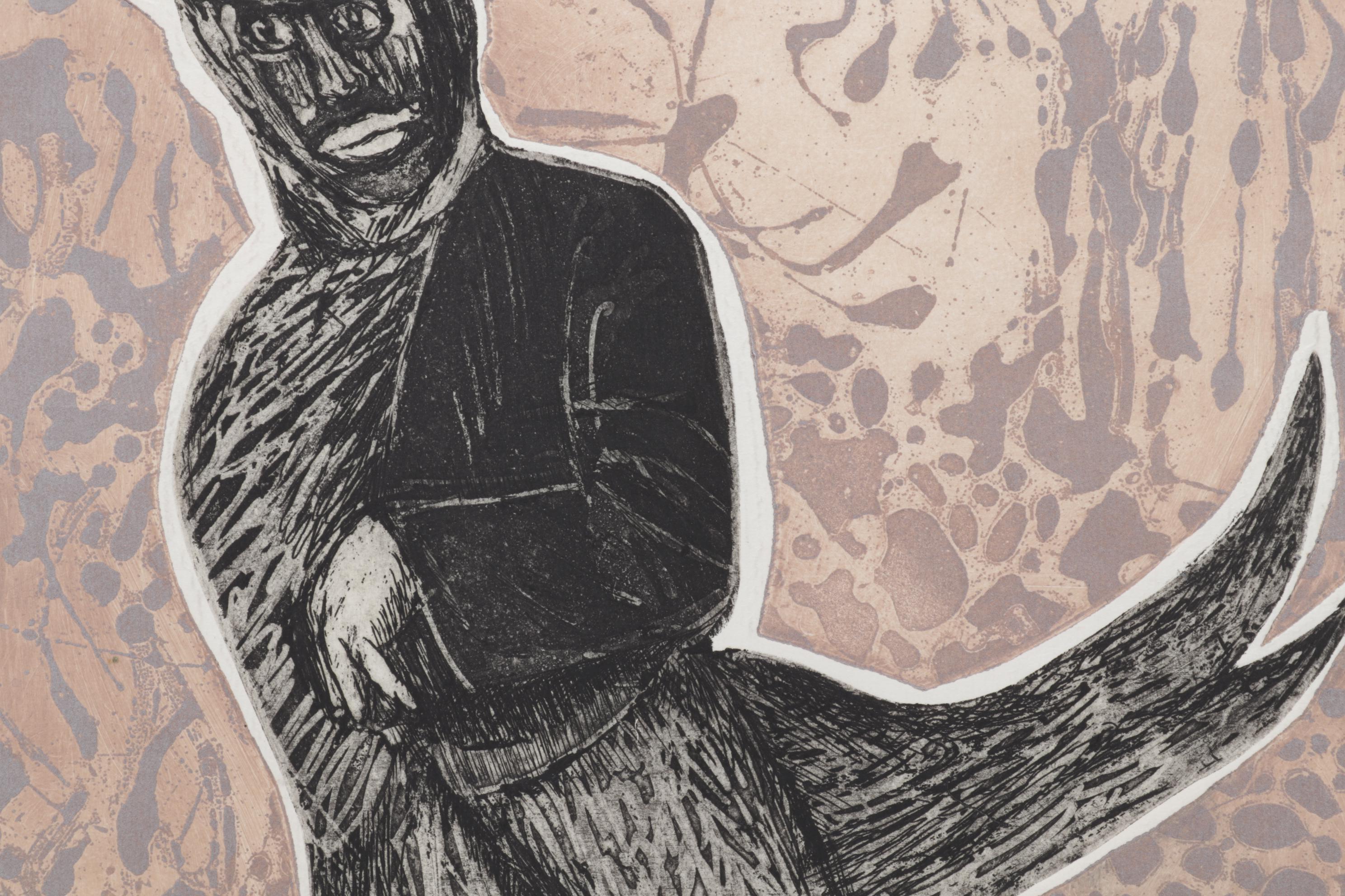 Sidney Chafetz Color Etching "Homage to Bert Williams," 1970