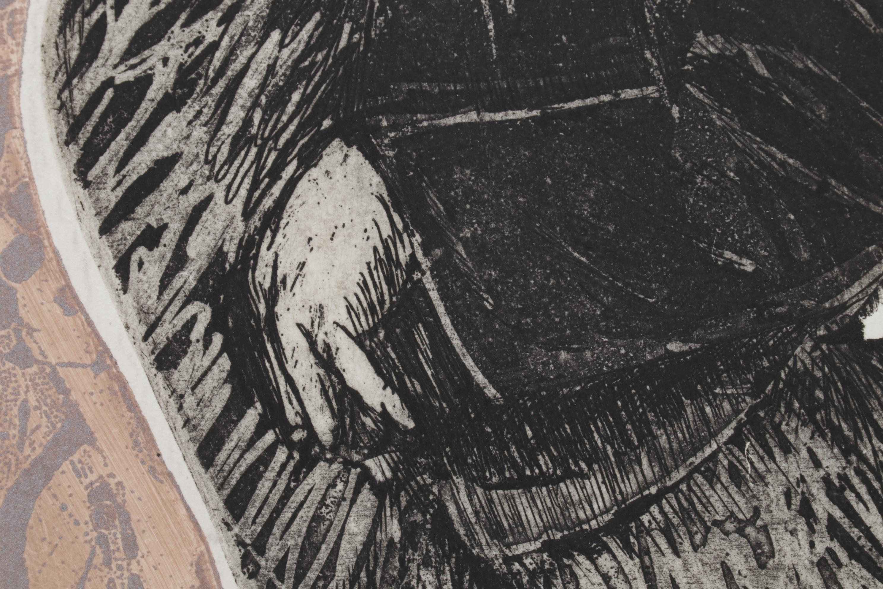 Sidney Chafetz Color Etching "Homage to Bert Williams," 1970