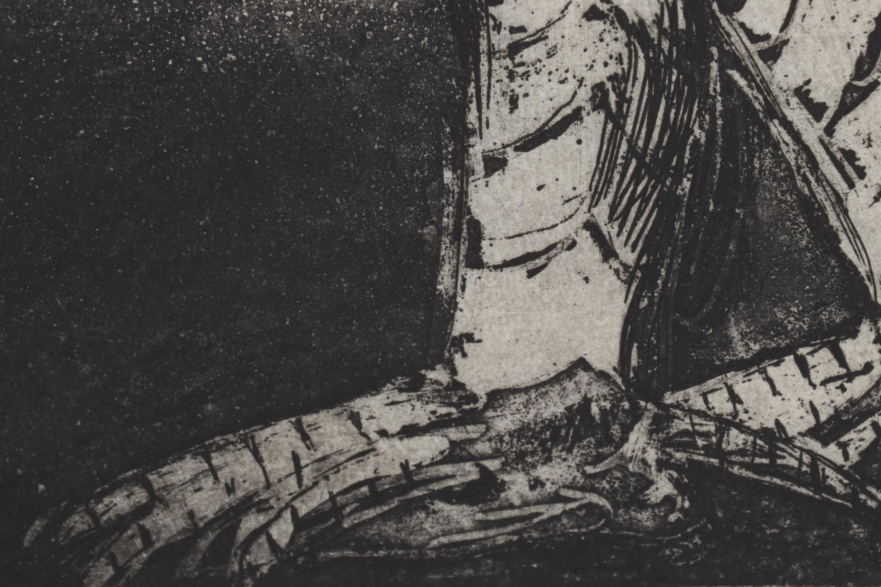 Sidney Chafetz Color Etching "Homage to Bert Williams," 1970