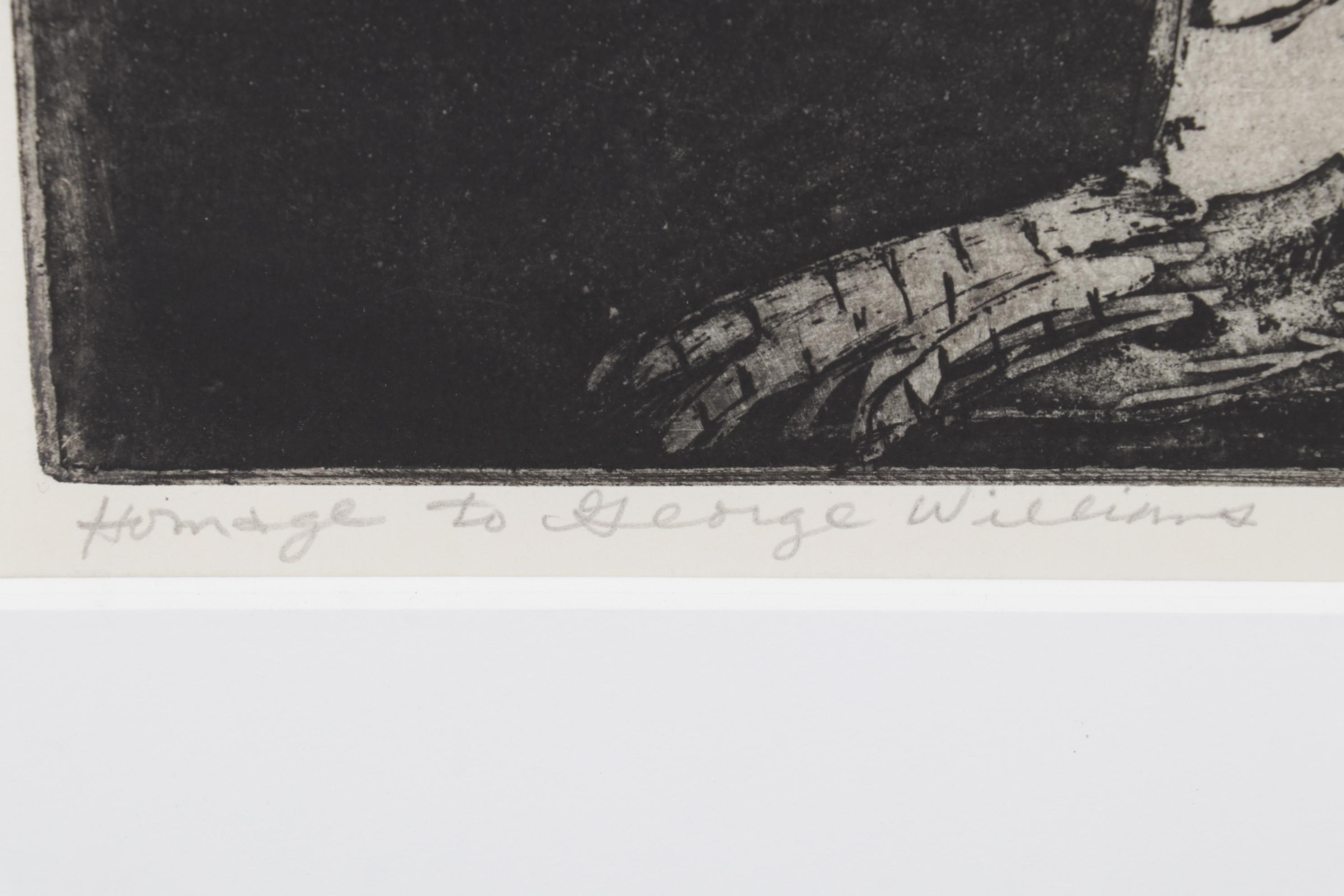 Sidney Chafetz Color Etching "Homage to Bert Williams," 1970