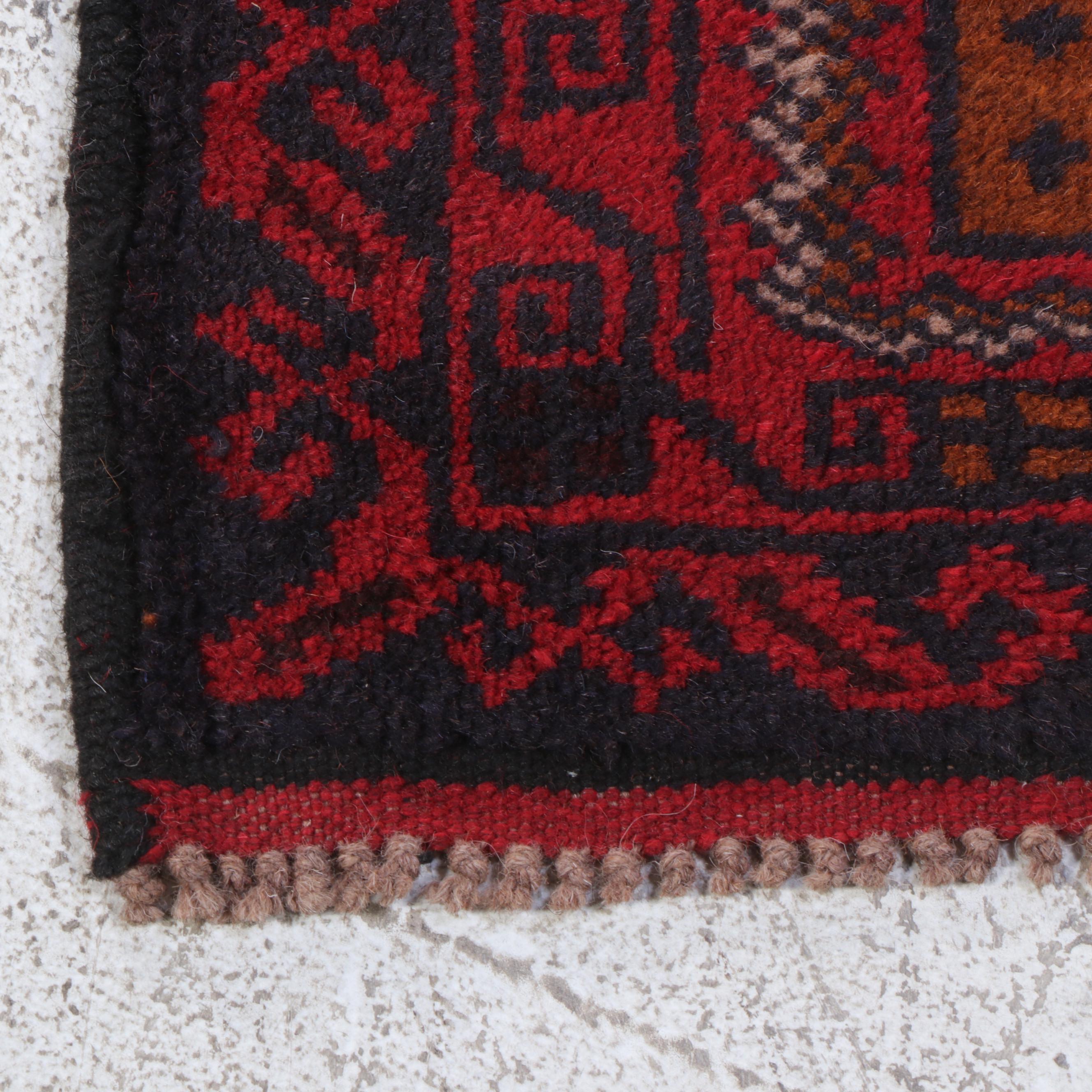 2'9 x 4'8 Hand-Knotted Afghan Teimani Accent Rug