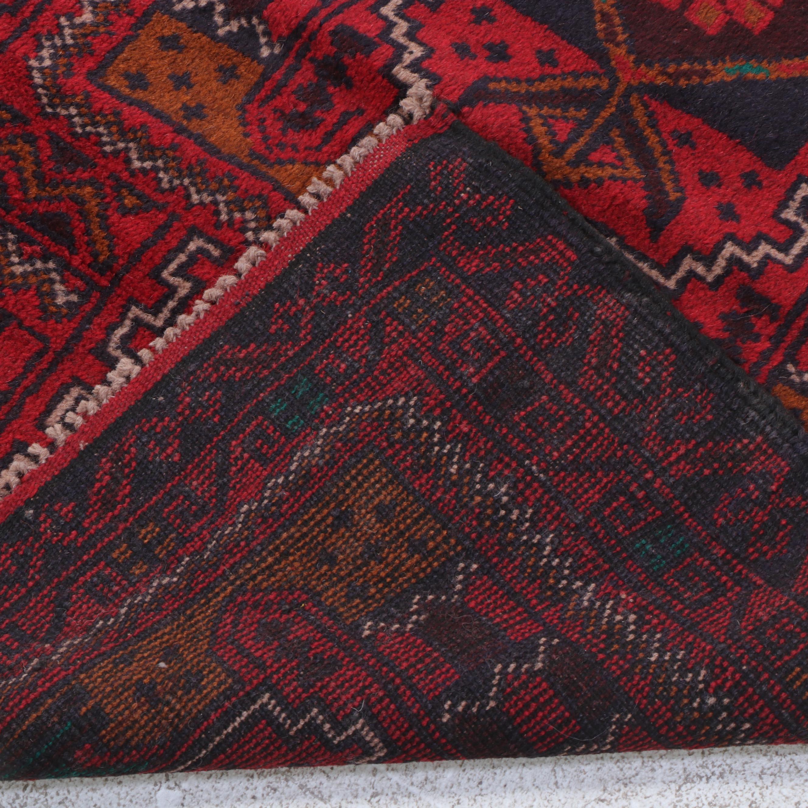 2'9 x 4'8 Hand-Knotted Afghan Teimani Accent Rug