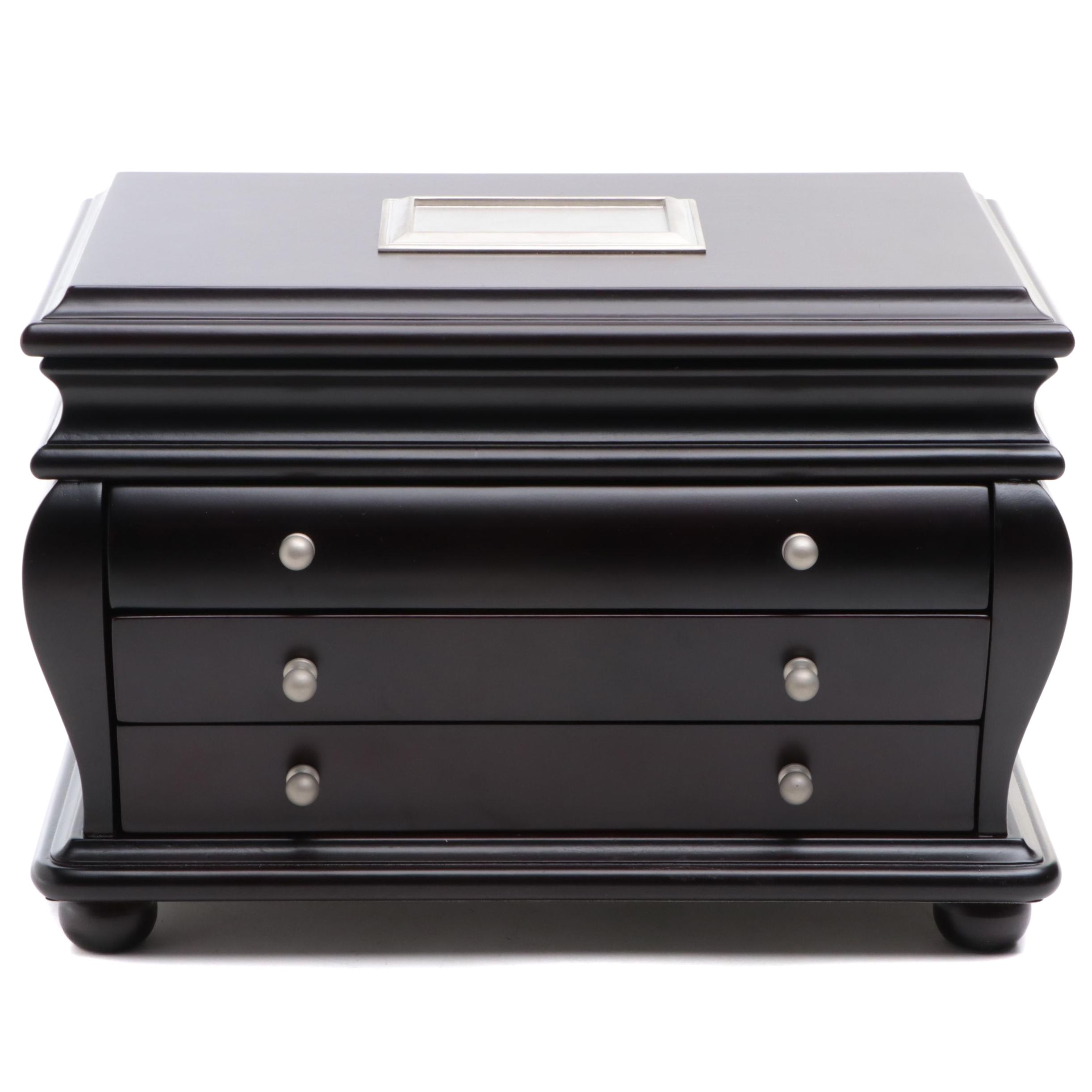 Things Remembered Espresso Finish Three-Drawer Jewelry Box