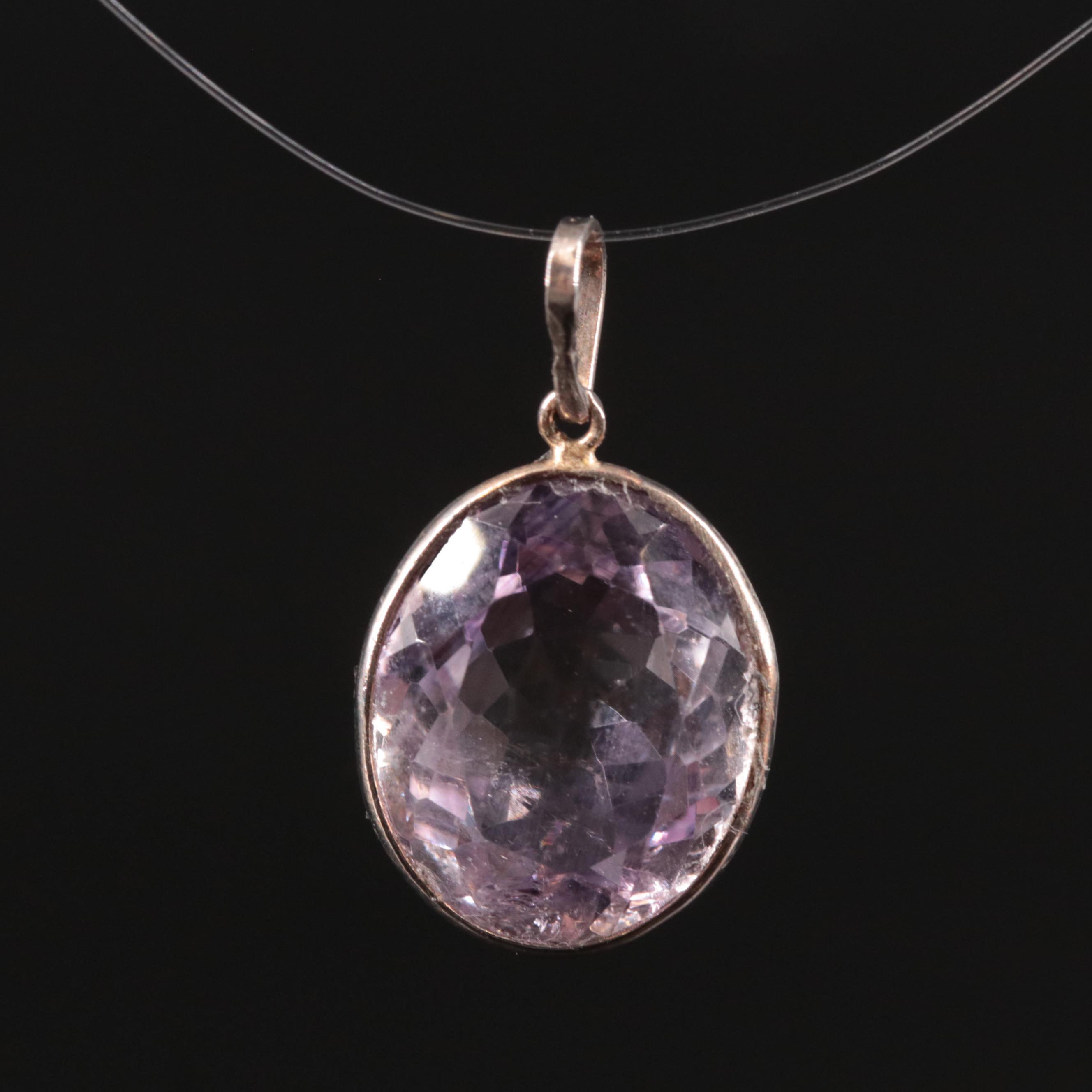 14K Amethyst Pendant
