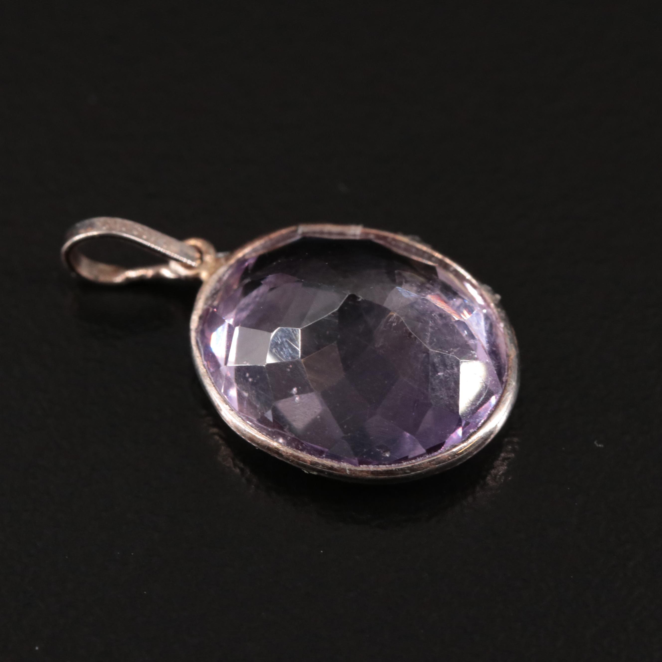 14K Amethyst Pendant