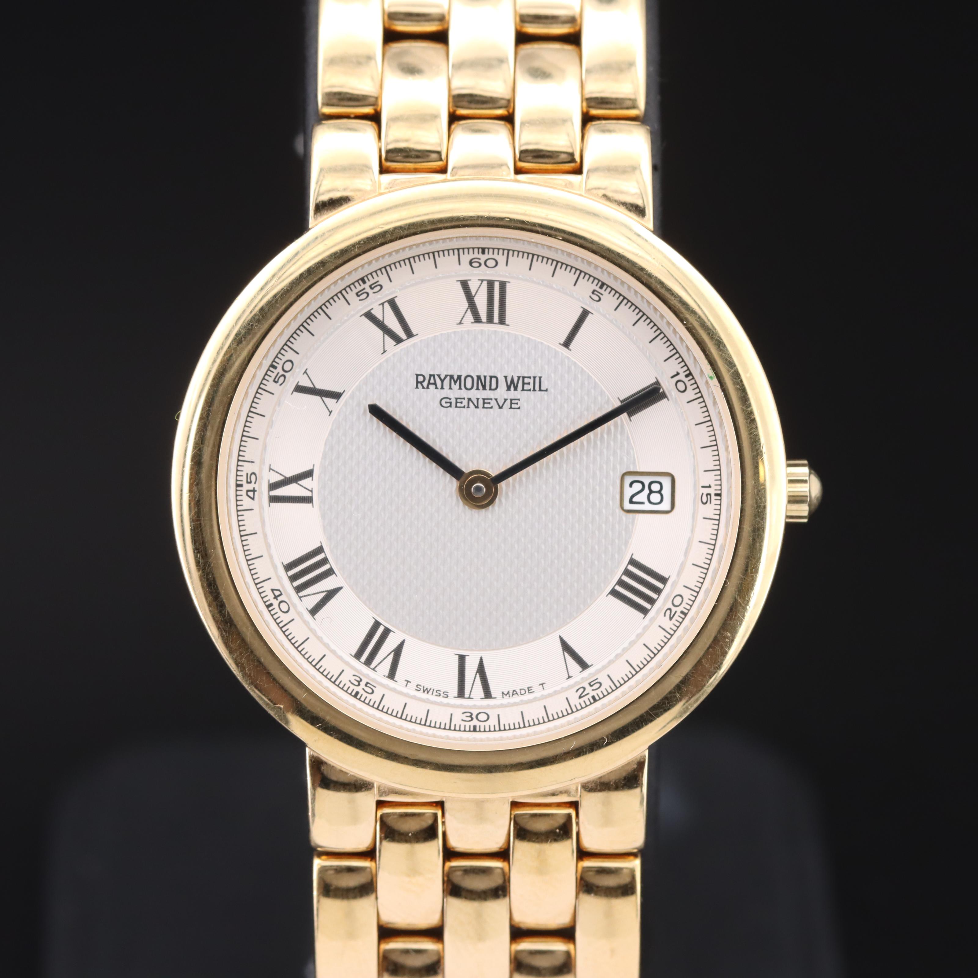 Raymond Weil Geneve Gold Plated Quartz Watch