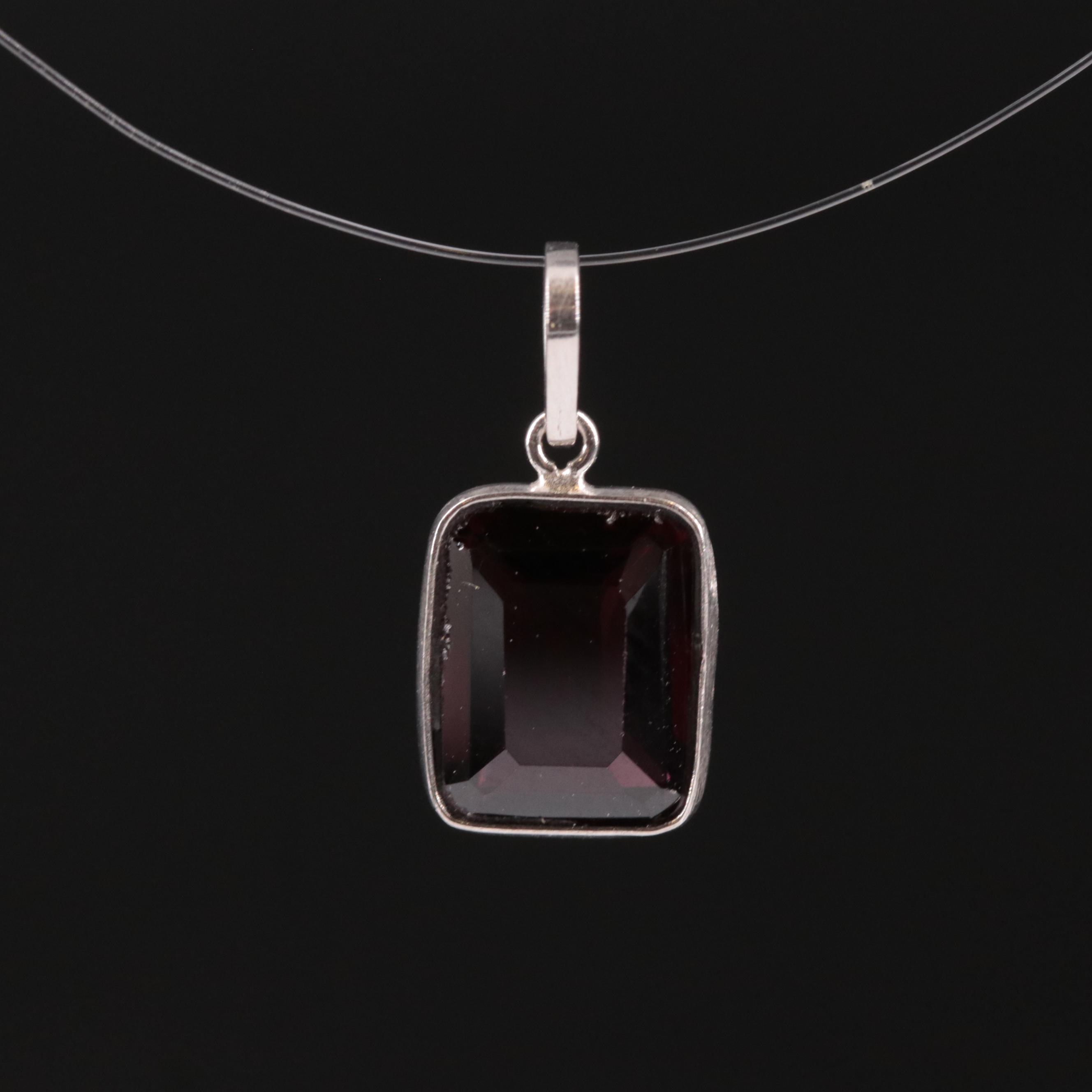14K Rhodolite Garnet Pendant