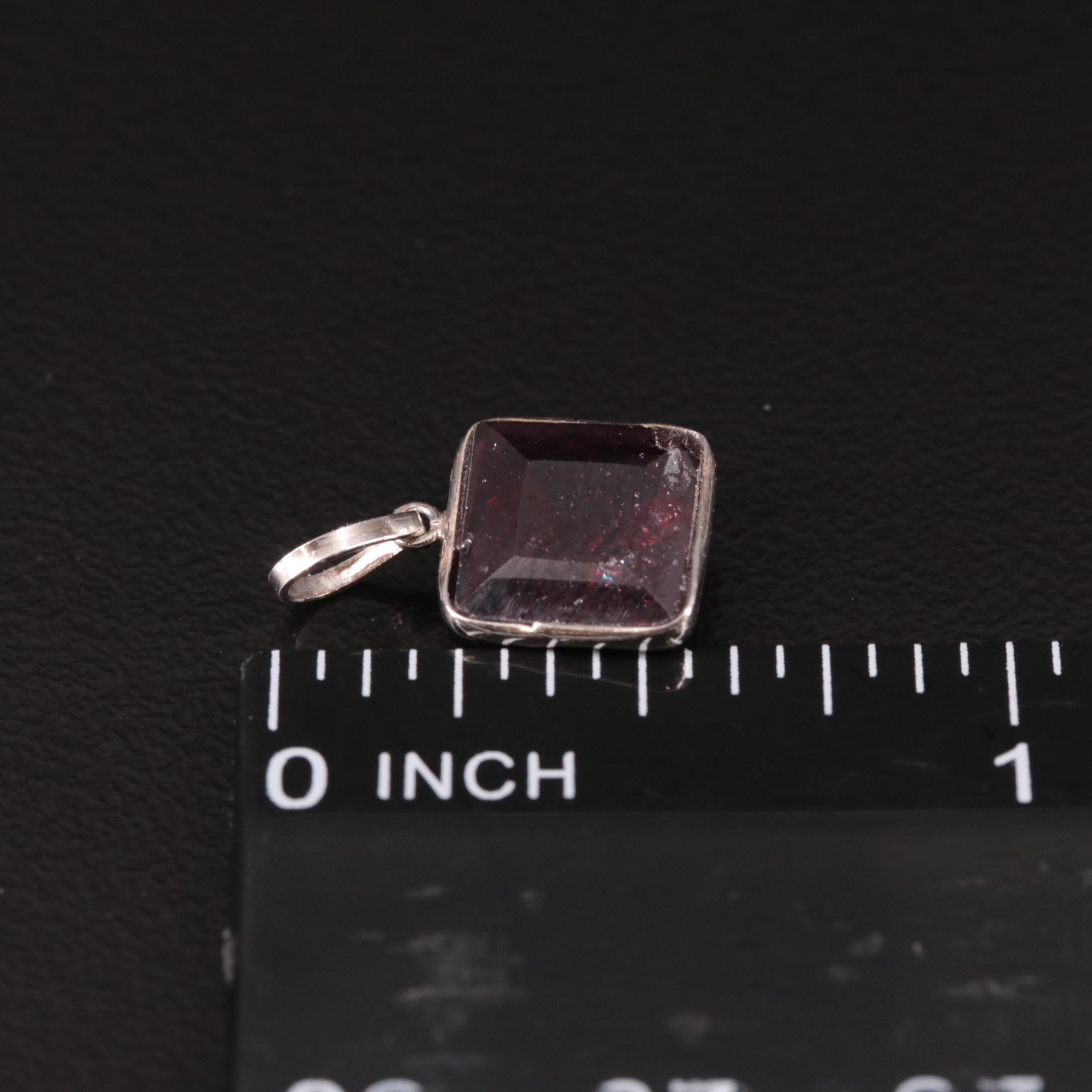 14K Rhodolite Garnet Pendant
