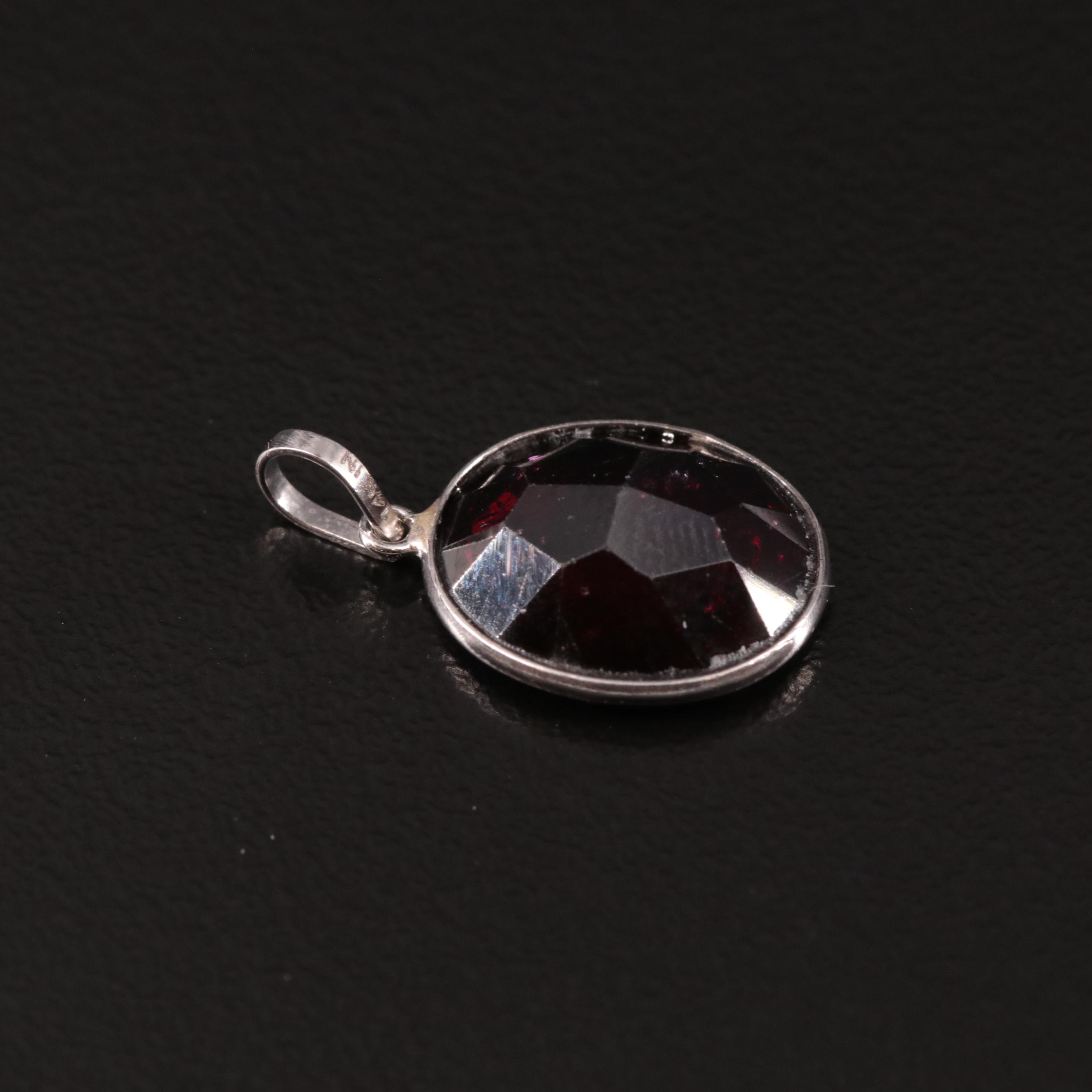 14K Rhodolite Garnet Pendant