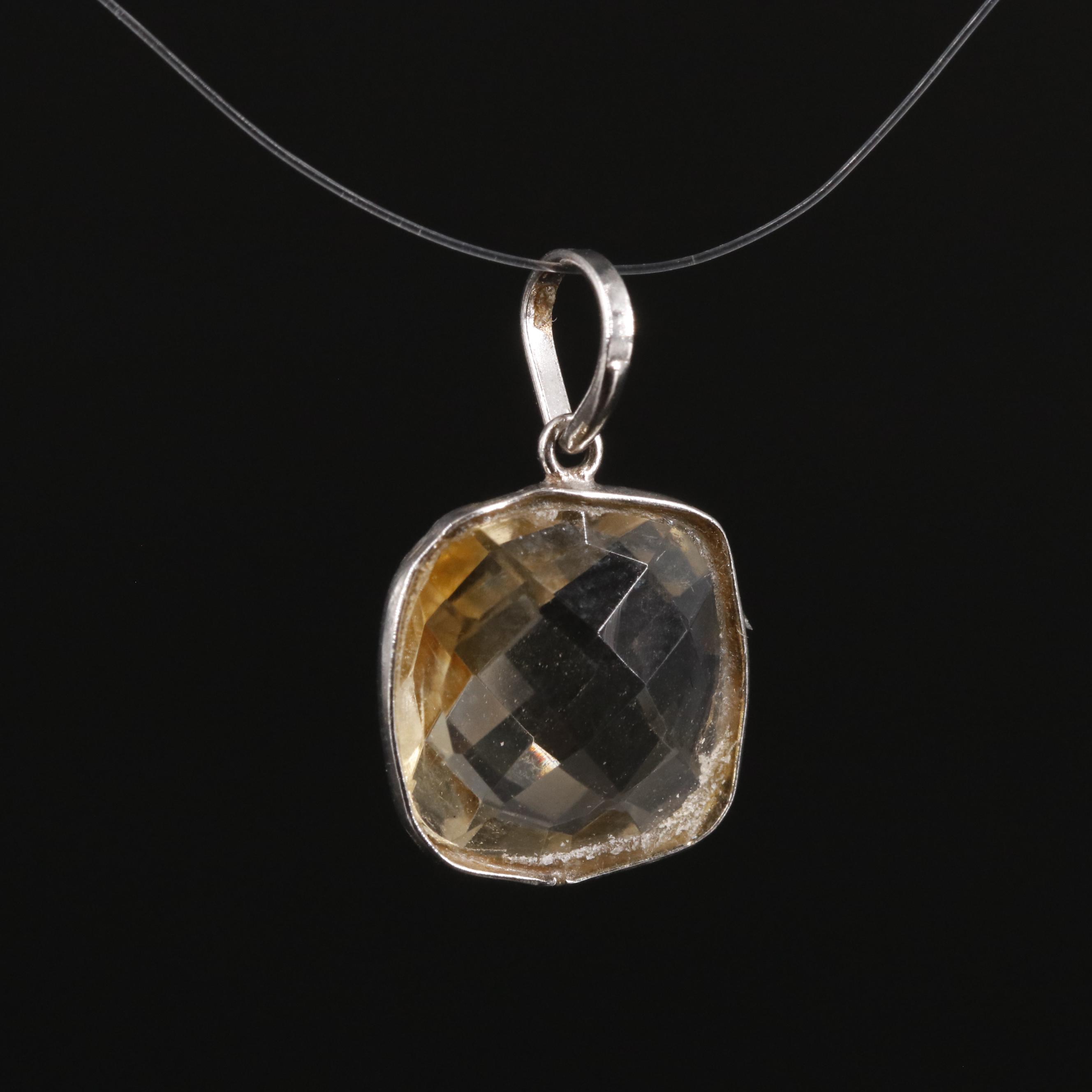 14K Citrine Pendant