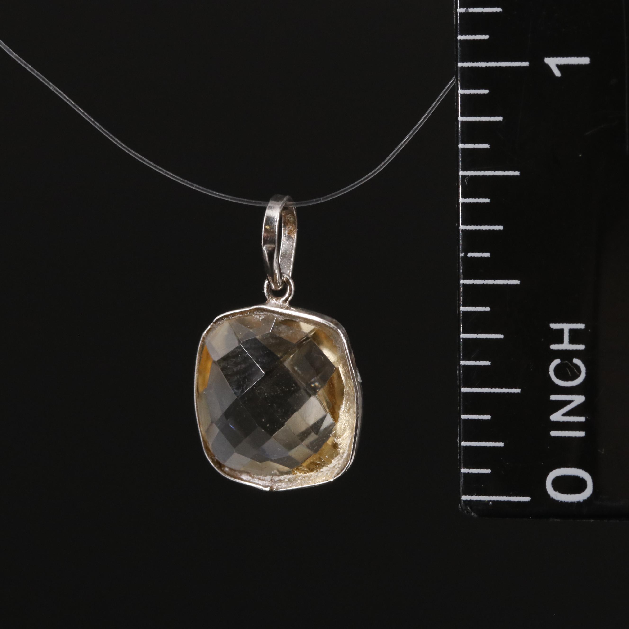 14K Citrine Pendant