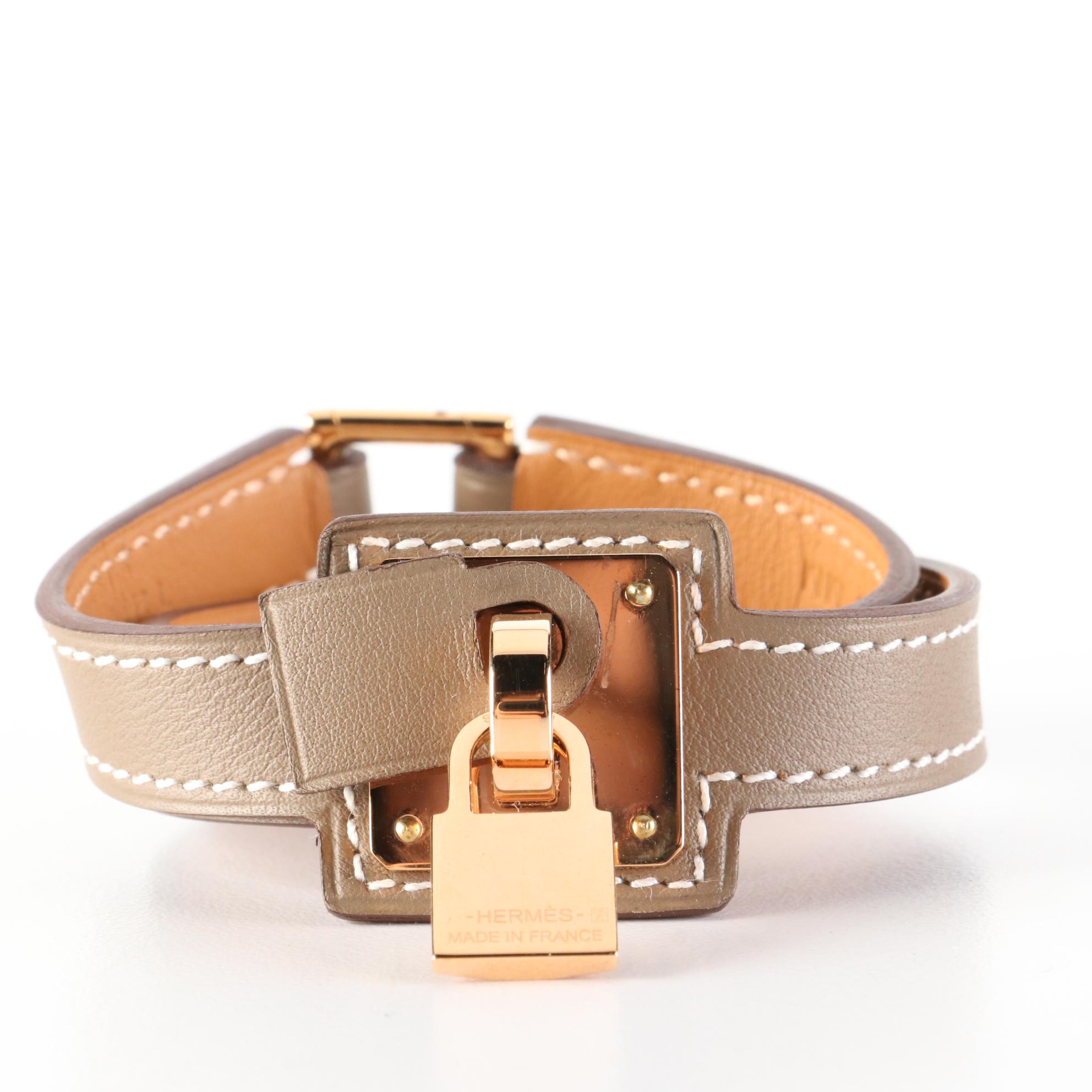 Hermès O'Kelly Double Tour Leather Bracelet