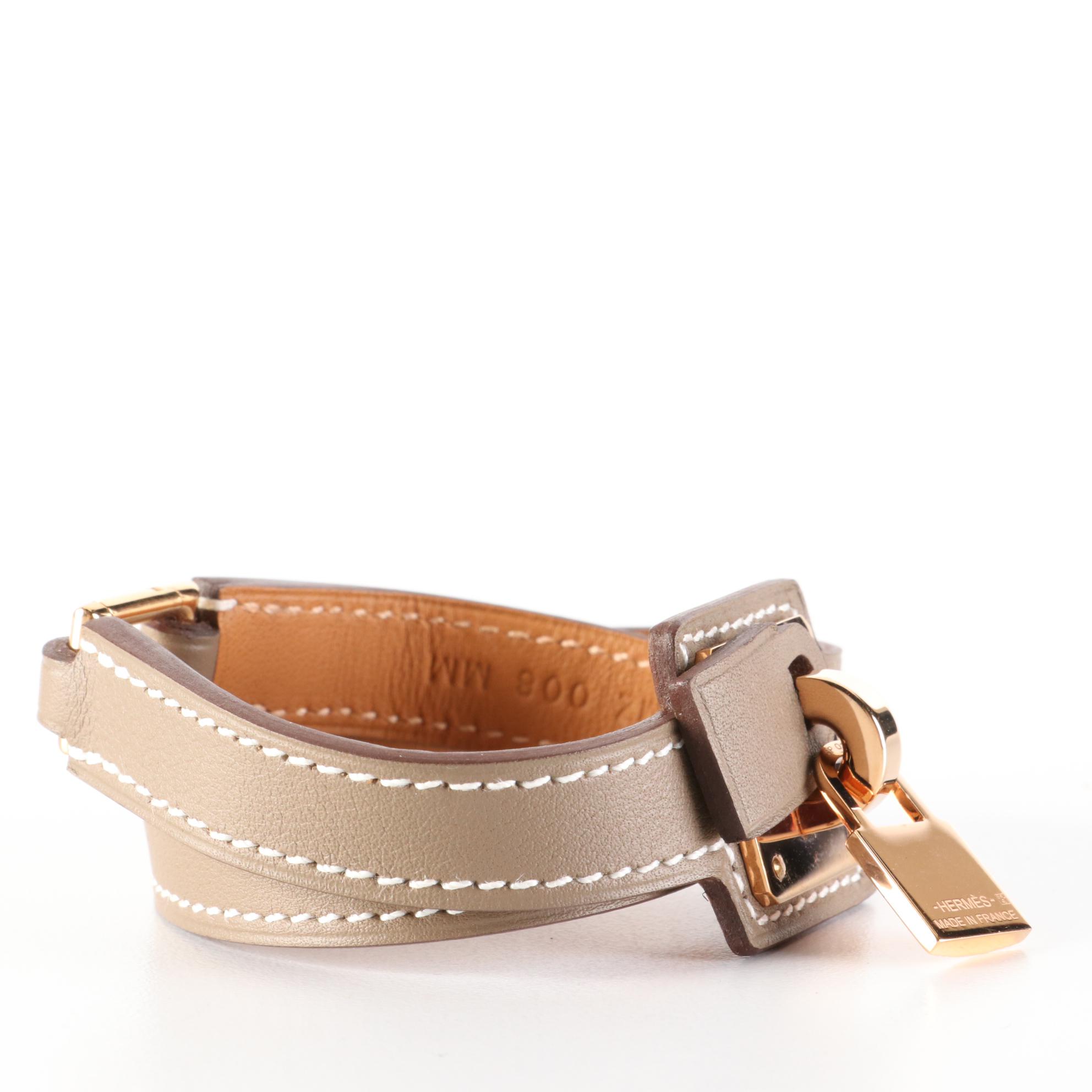 Hermès O'Kelly Double Tour Leather Bracelet