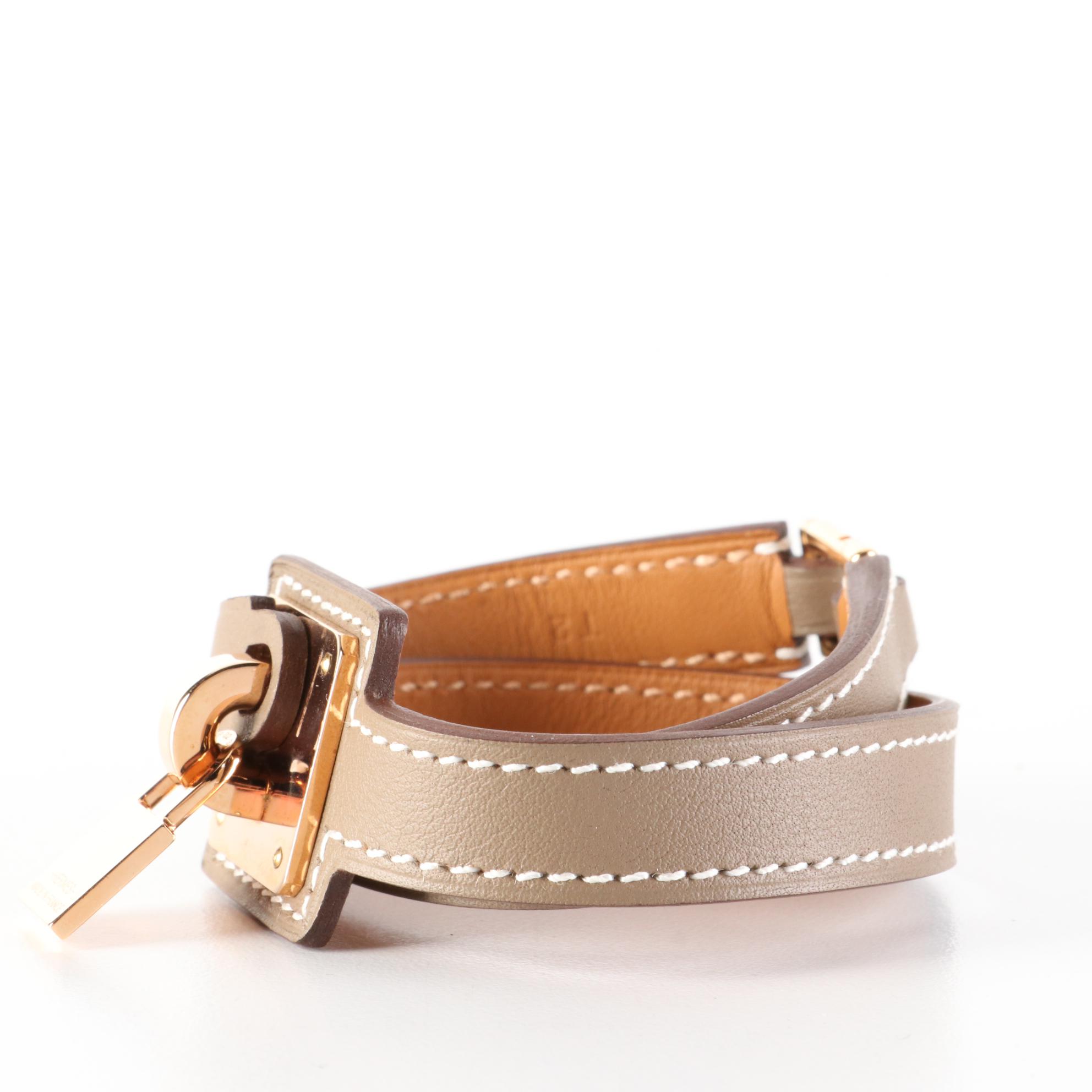 Hermès O'Kelly Double Tour Leather Bracelet
