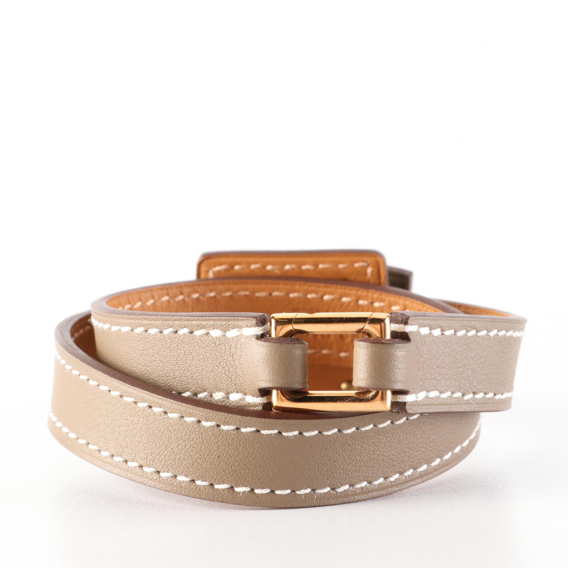 Hermès O'Kelly Double Tour Leather Bracelet