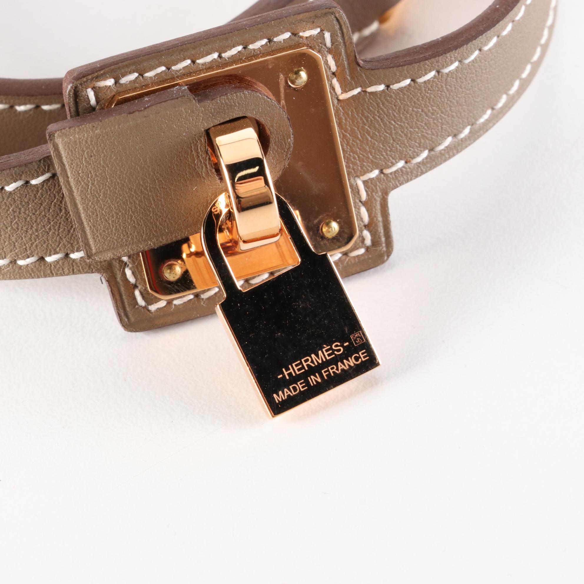Hermès O'Kelly Double Tour Leather Bracelet
