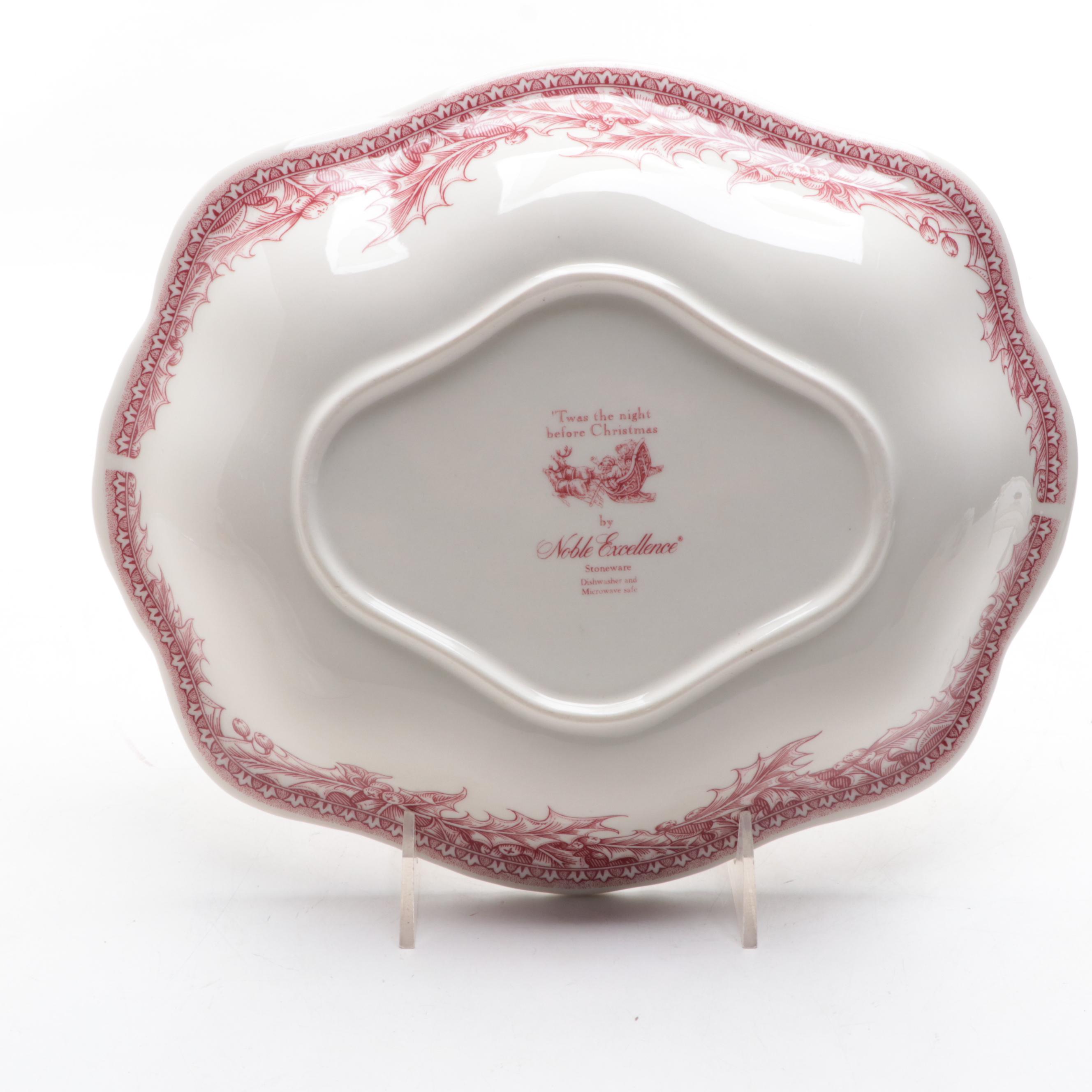 Noble Excellence "Twas the Night Before Christmas" Bowl, Turkey Plate and More