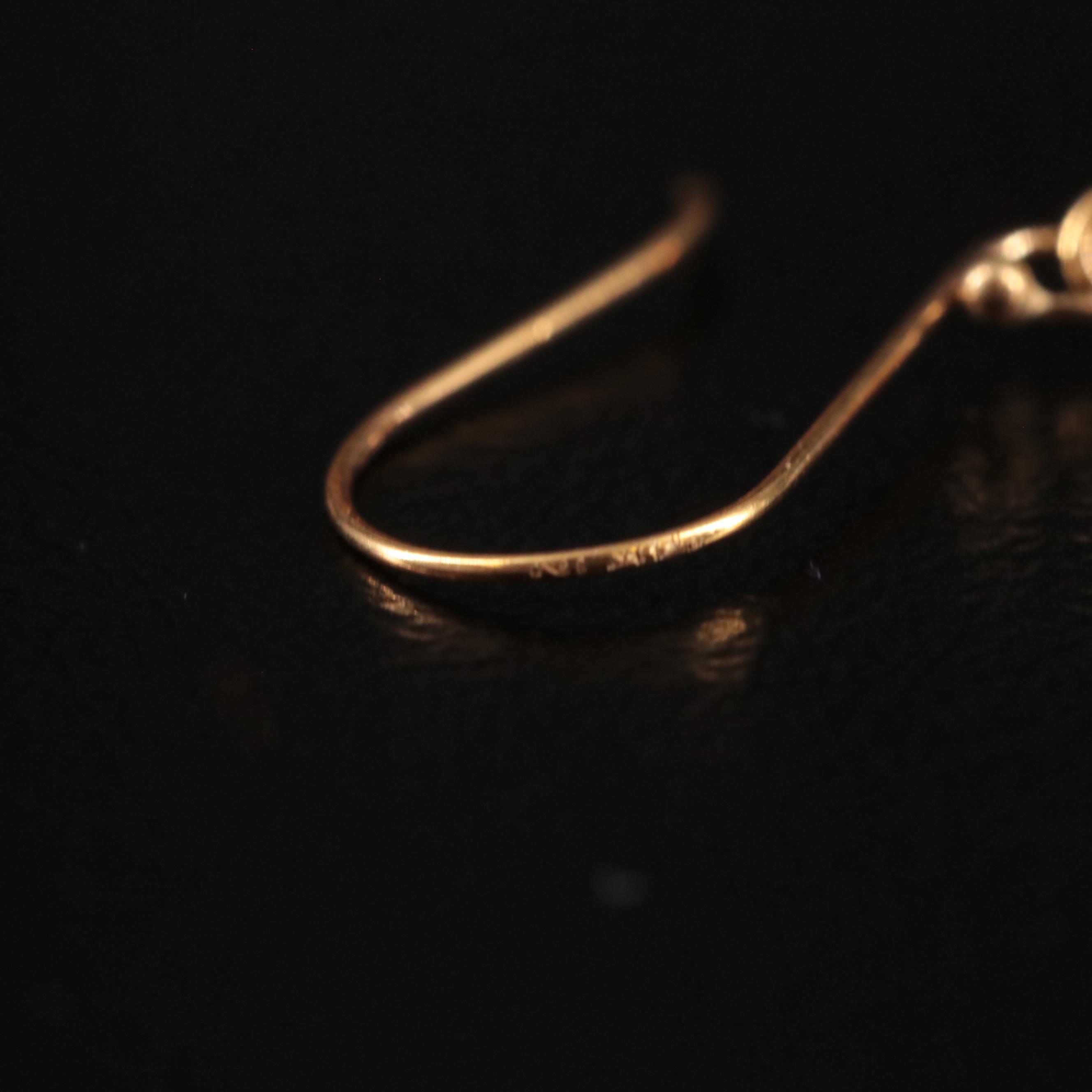 14K Citrine Drop Earrings