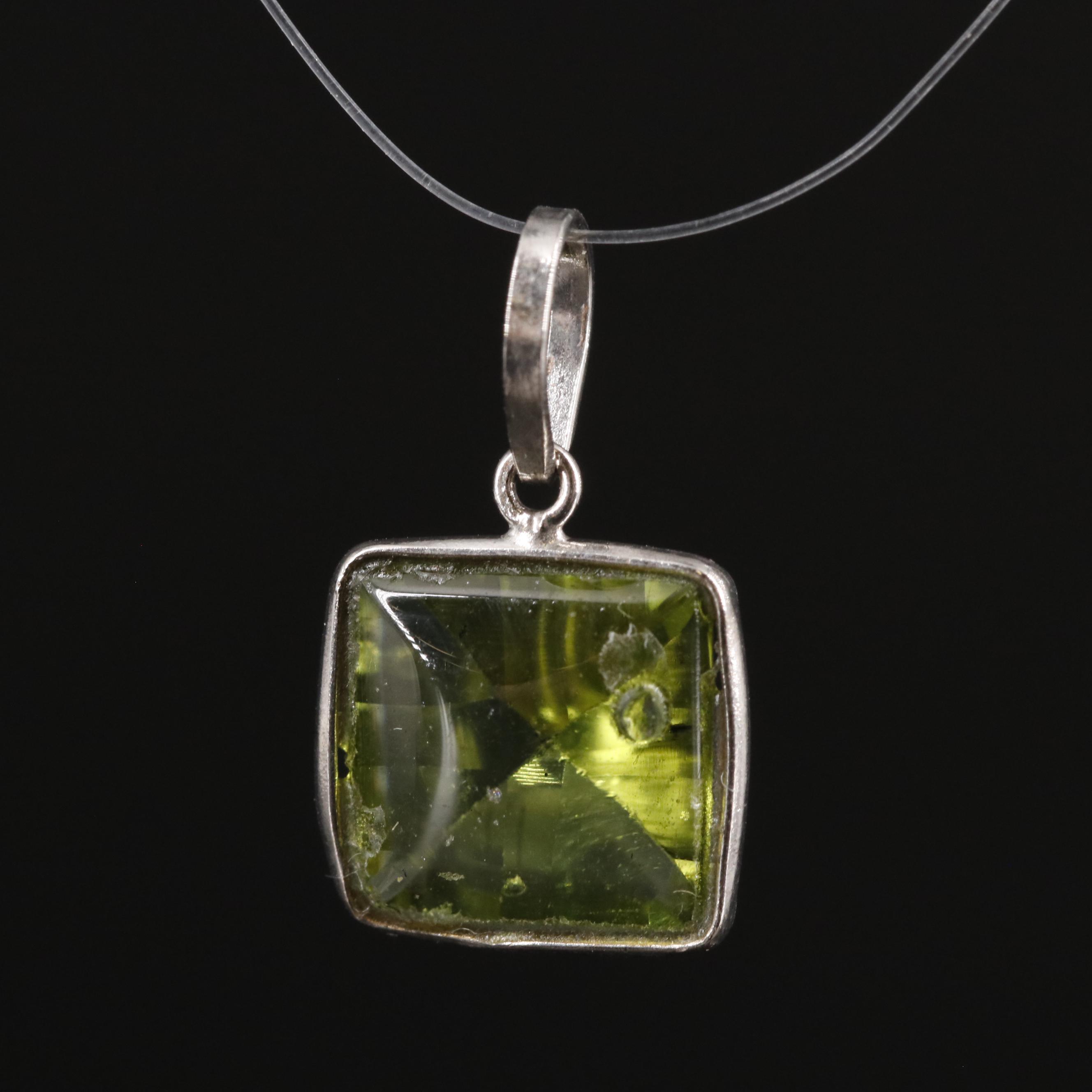 14K Peridot Pendant
