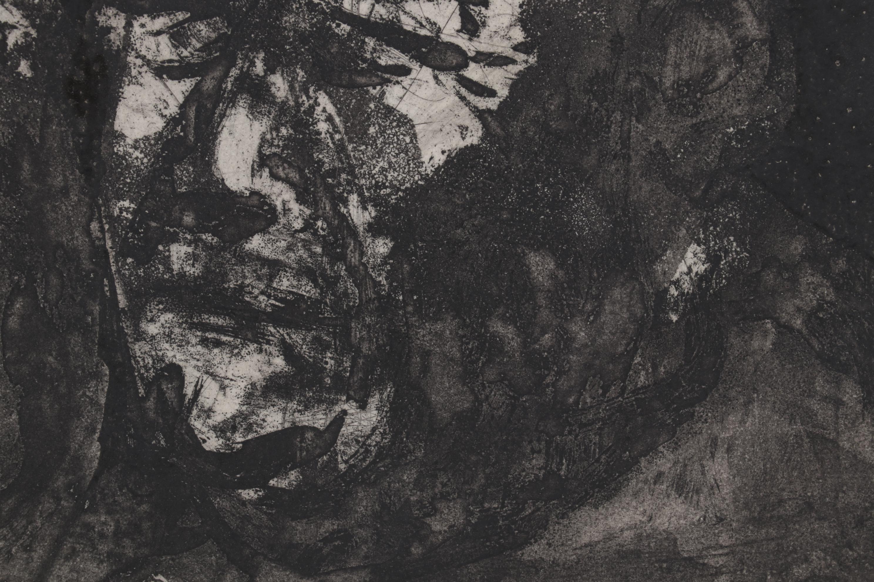 Sidney Chafetz Etching with Aquatint "Another Generation," 1965