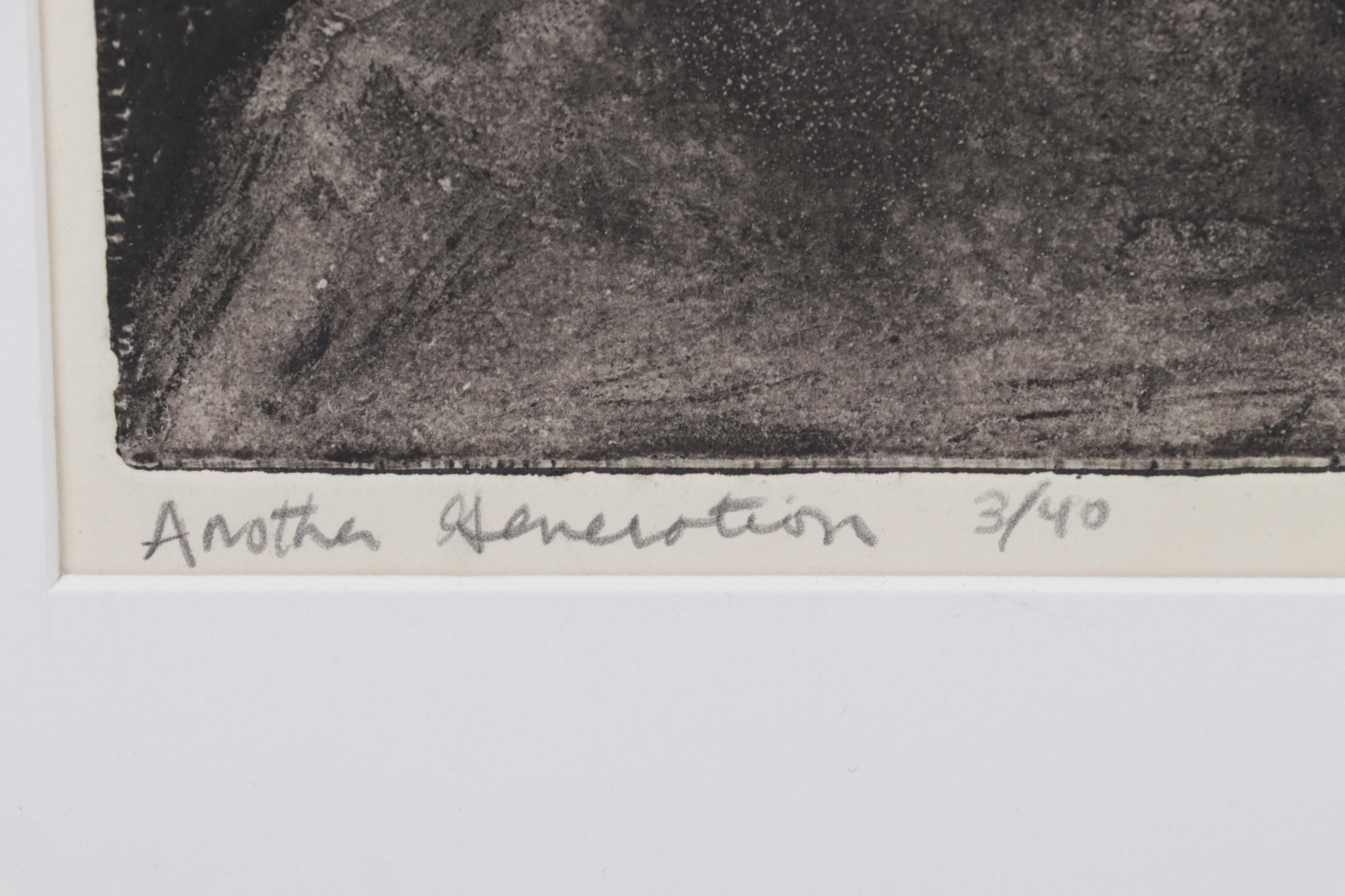 Sidney Chafetz Etching with Aquatint "Another Generation," 1965