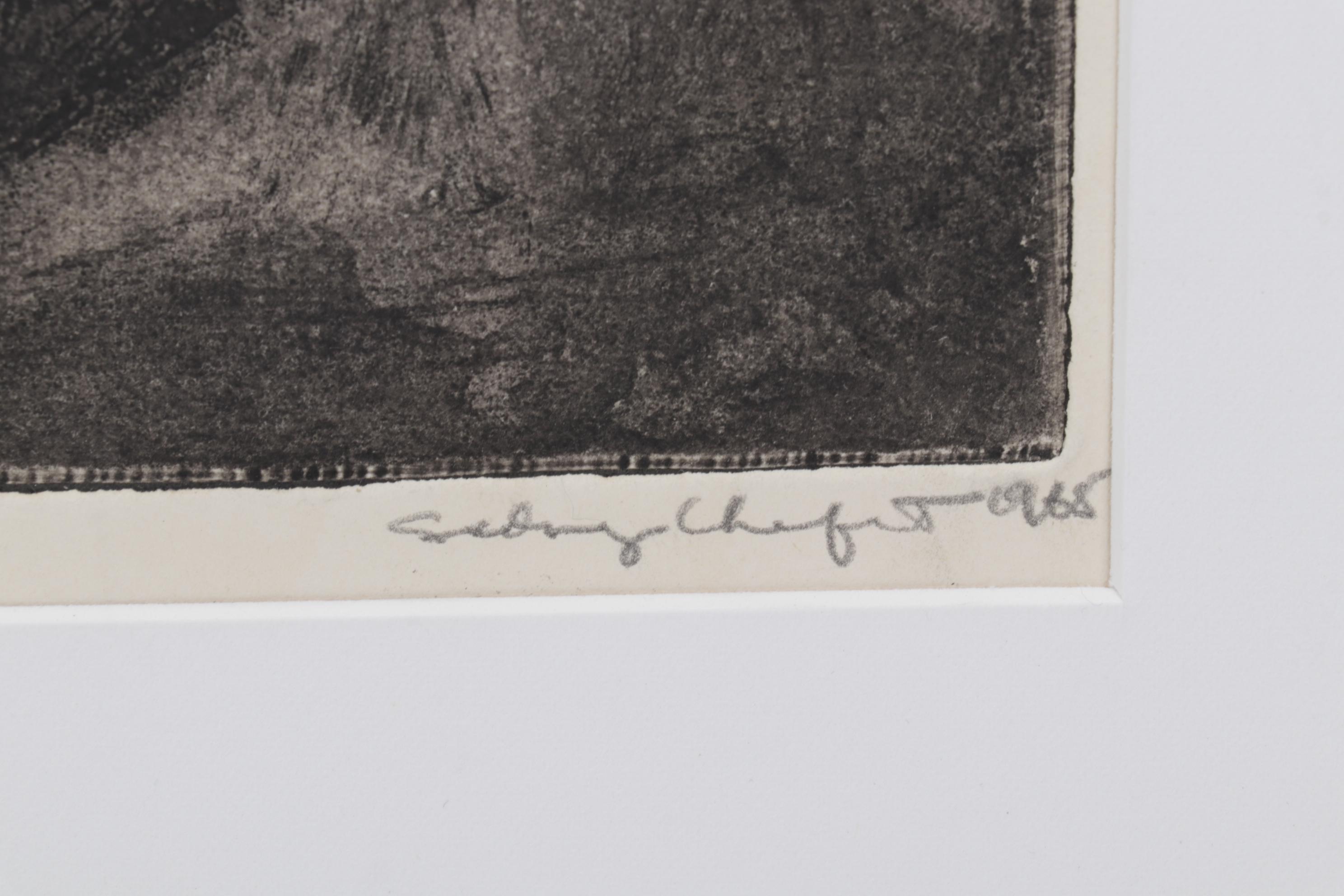 Sidney Chafetz Etching with Aquatint "Another Generation," 1965