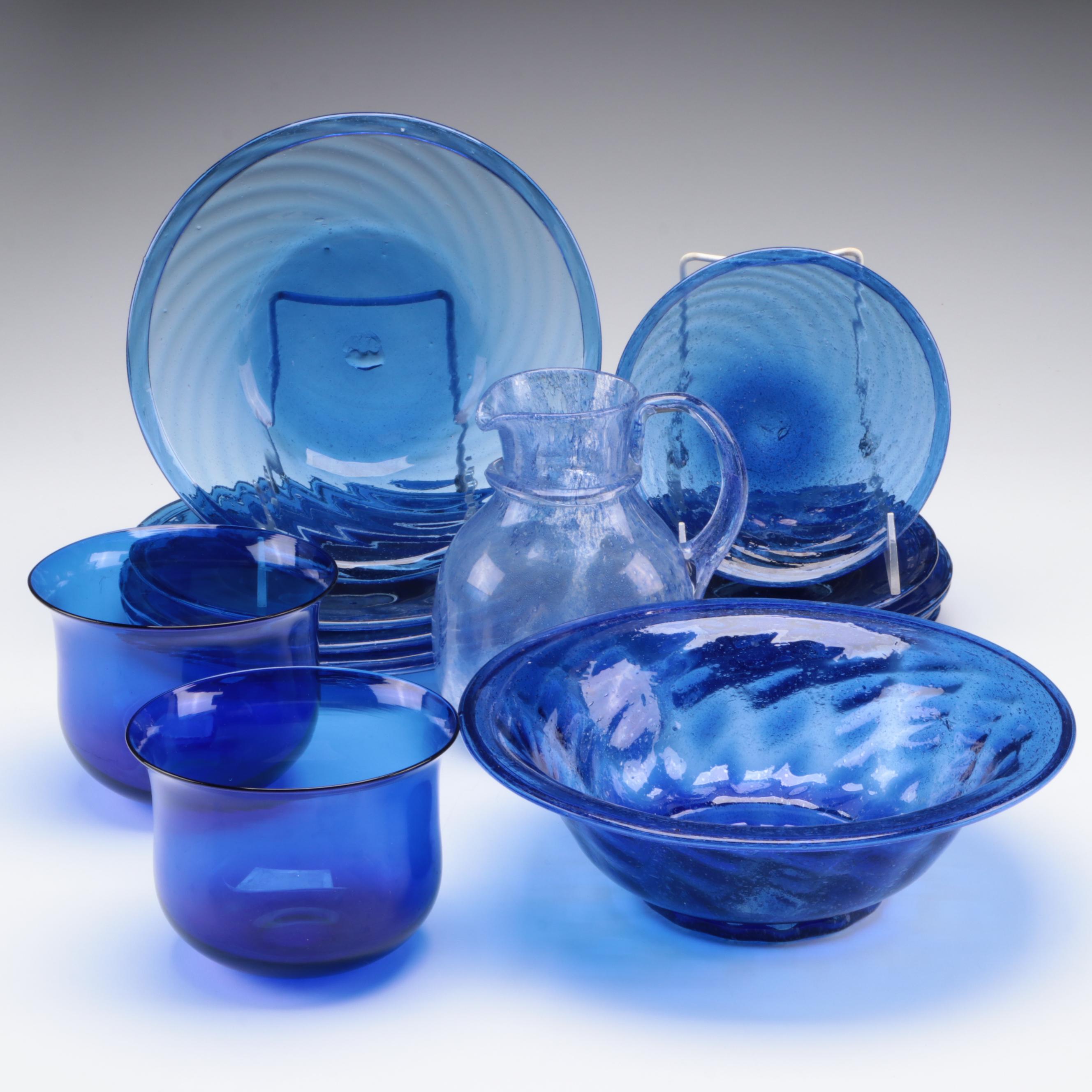 Blown Glass Plates and Other Tableware