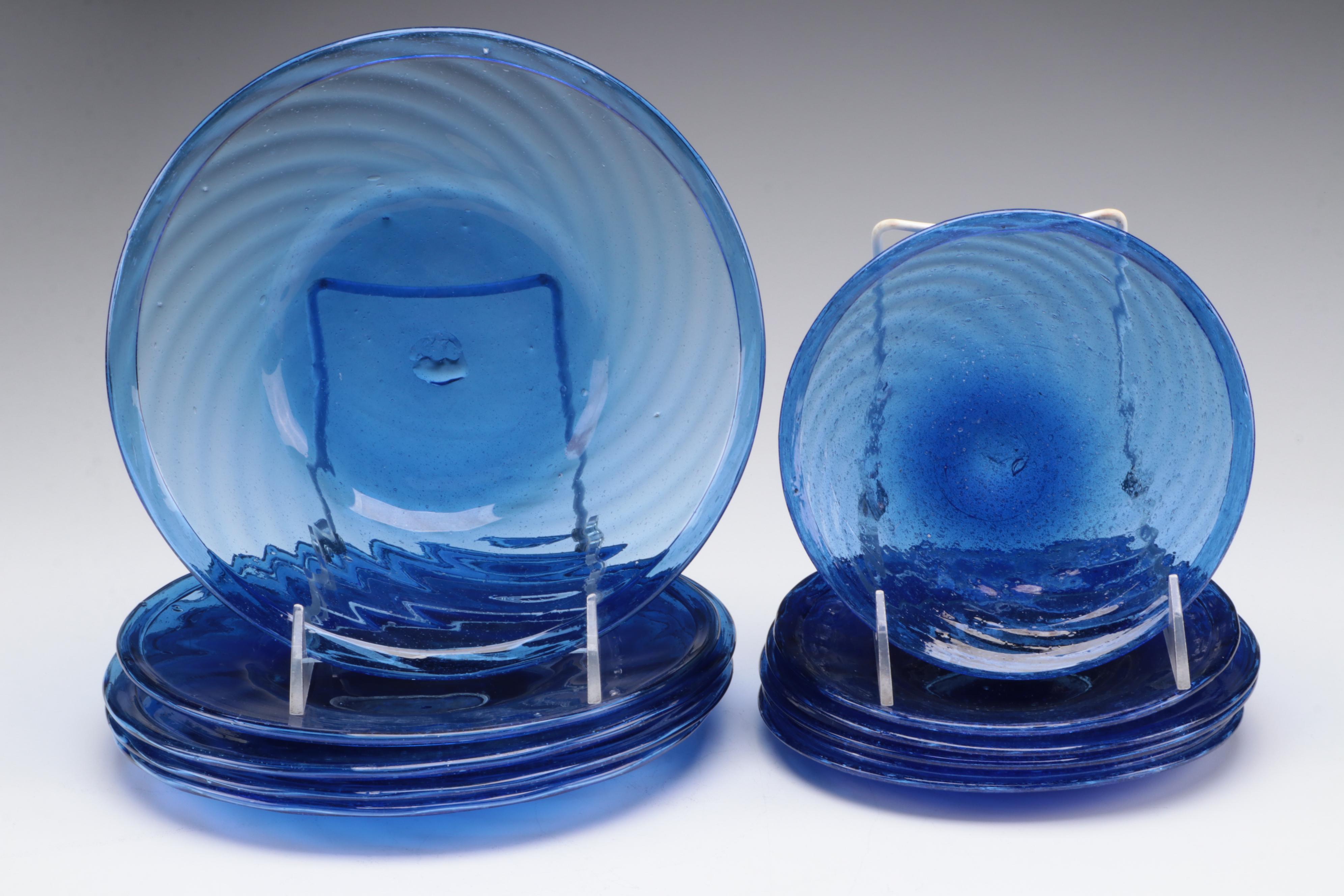 Blown Glass Plates and Other Tableware