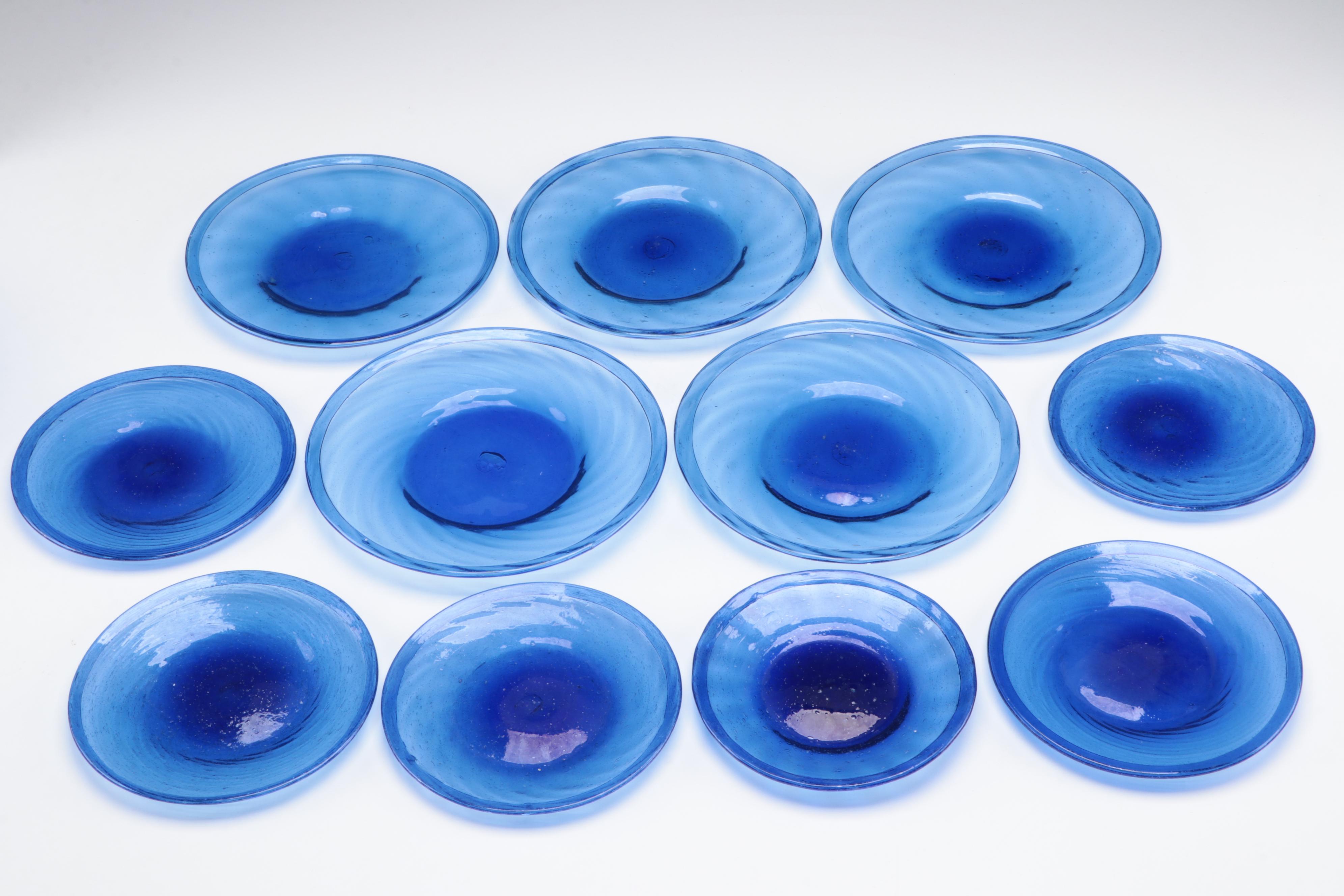 Blown Glass Plates and Other Tableware