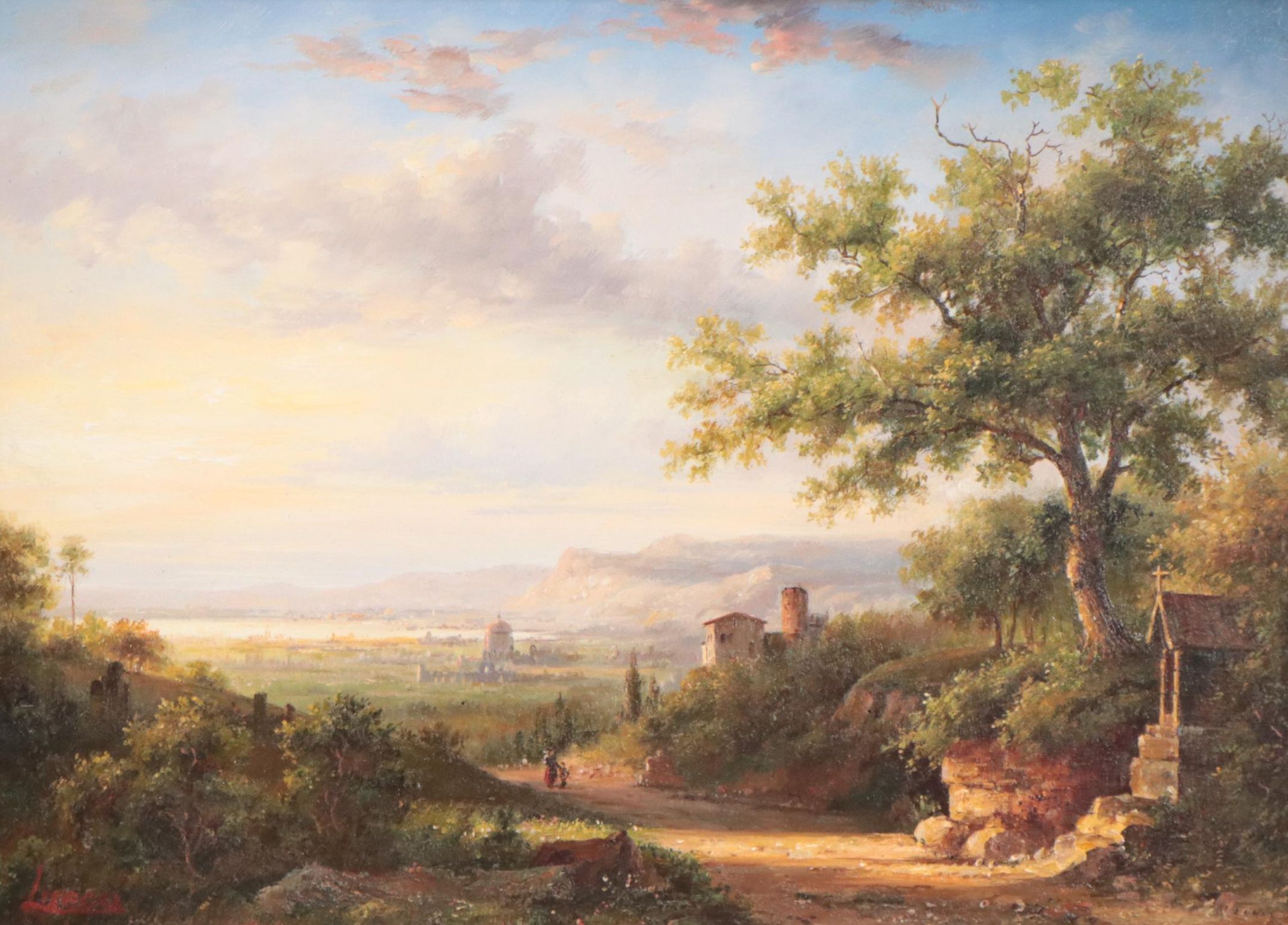 Southern European Landscape Oil Painting