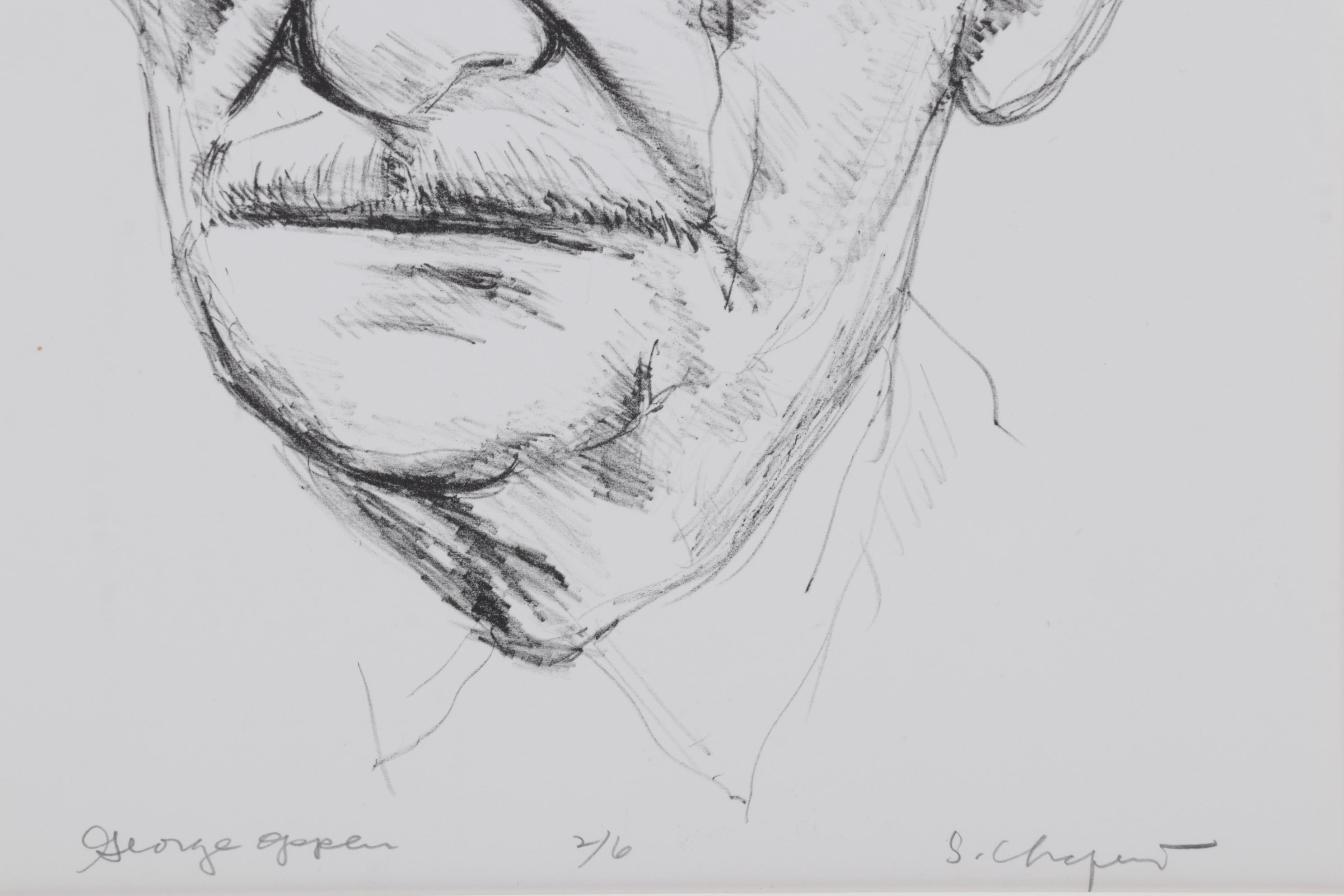 Sidney Chafetz Lithograph "George Oppen," 1981