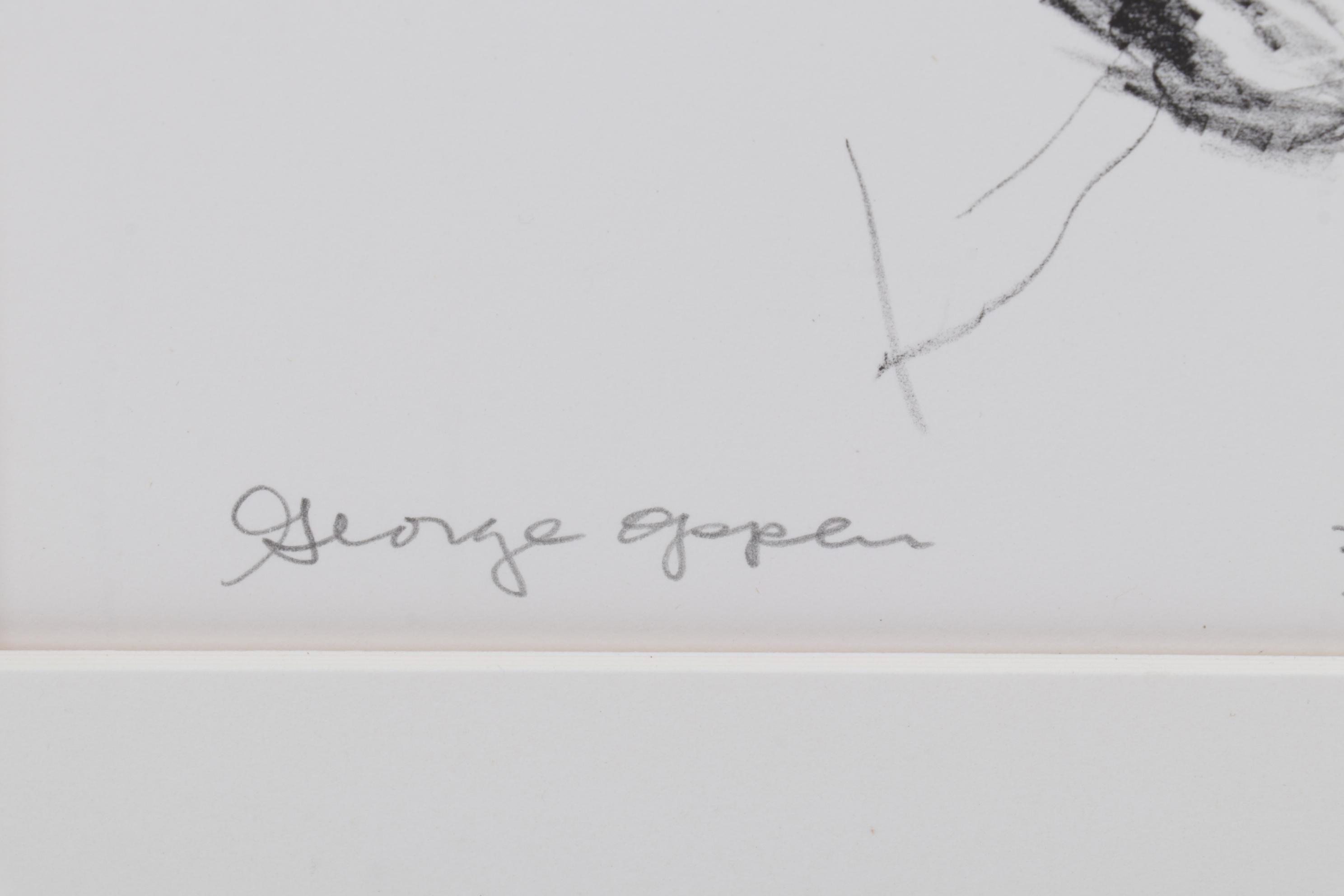 Sidney Chafetz Lithograph "George Oppen," 1981