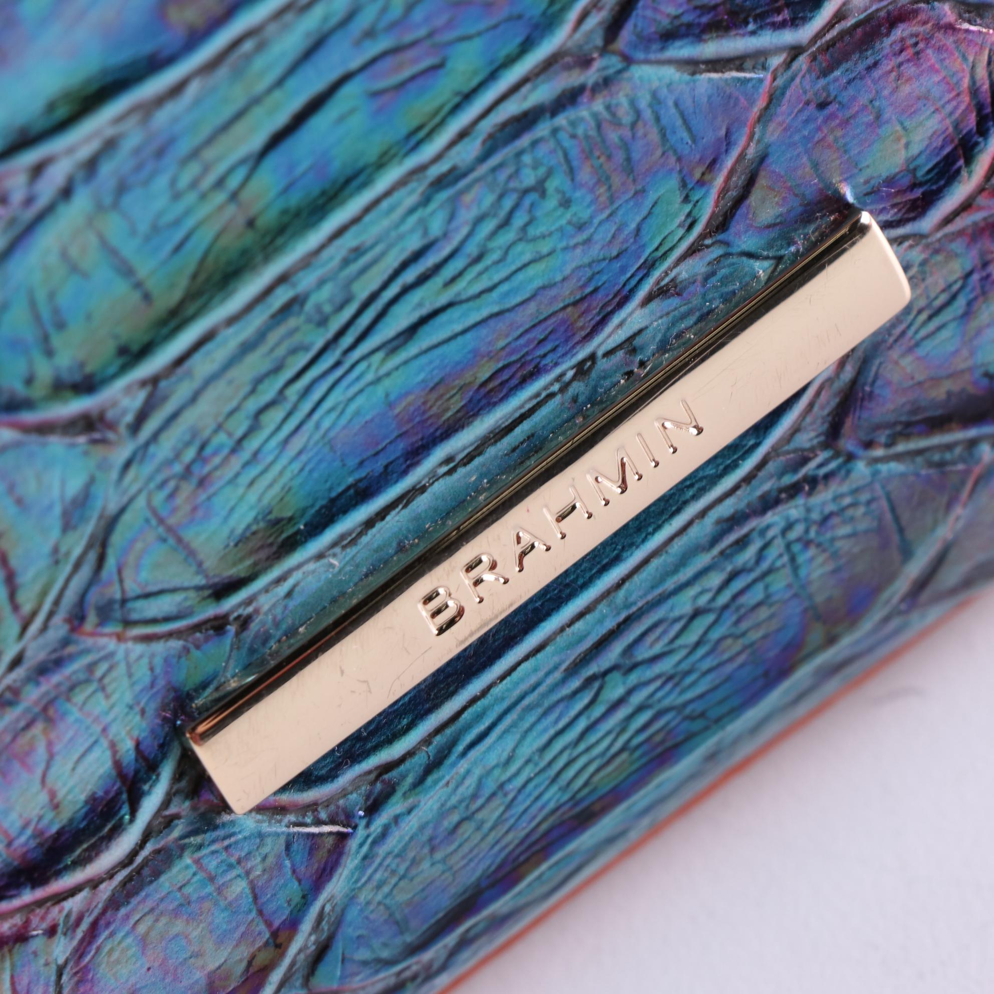 Brahmin Small Elaine Two-Way Bag in Stellaris Ombre Croc-Embossed Leather