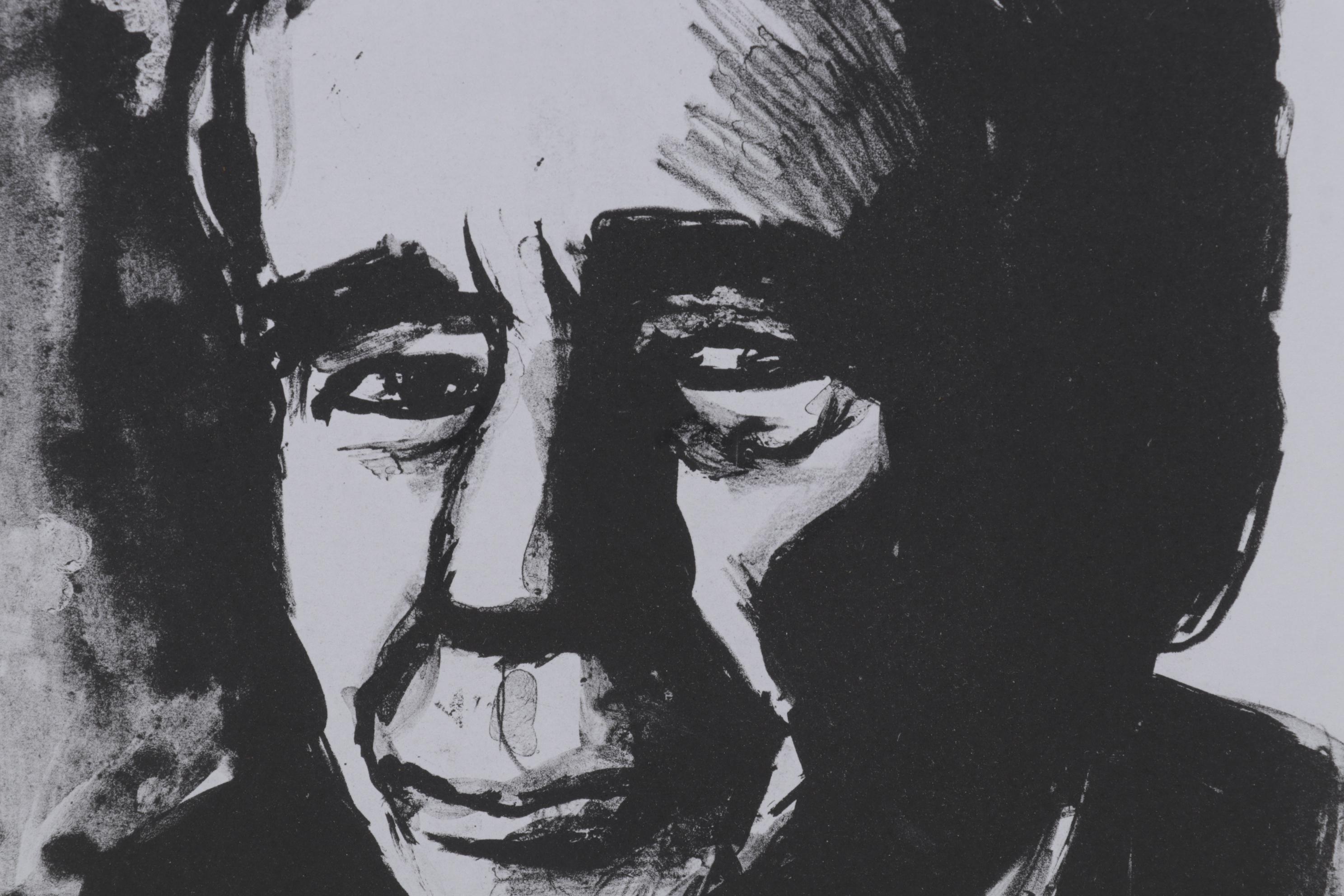 Sidney Chafetz Lithograph "Alfred Kazin," 2003