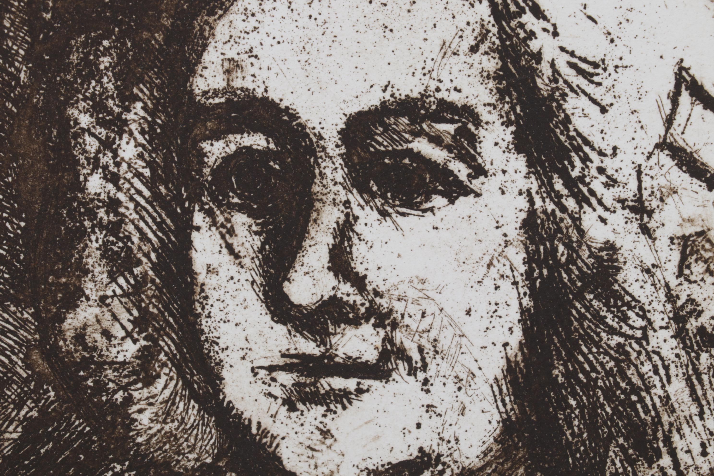 Sidney Chafetz Etching With Aquatint "Swift," 1973