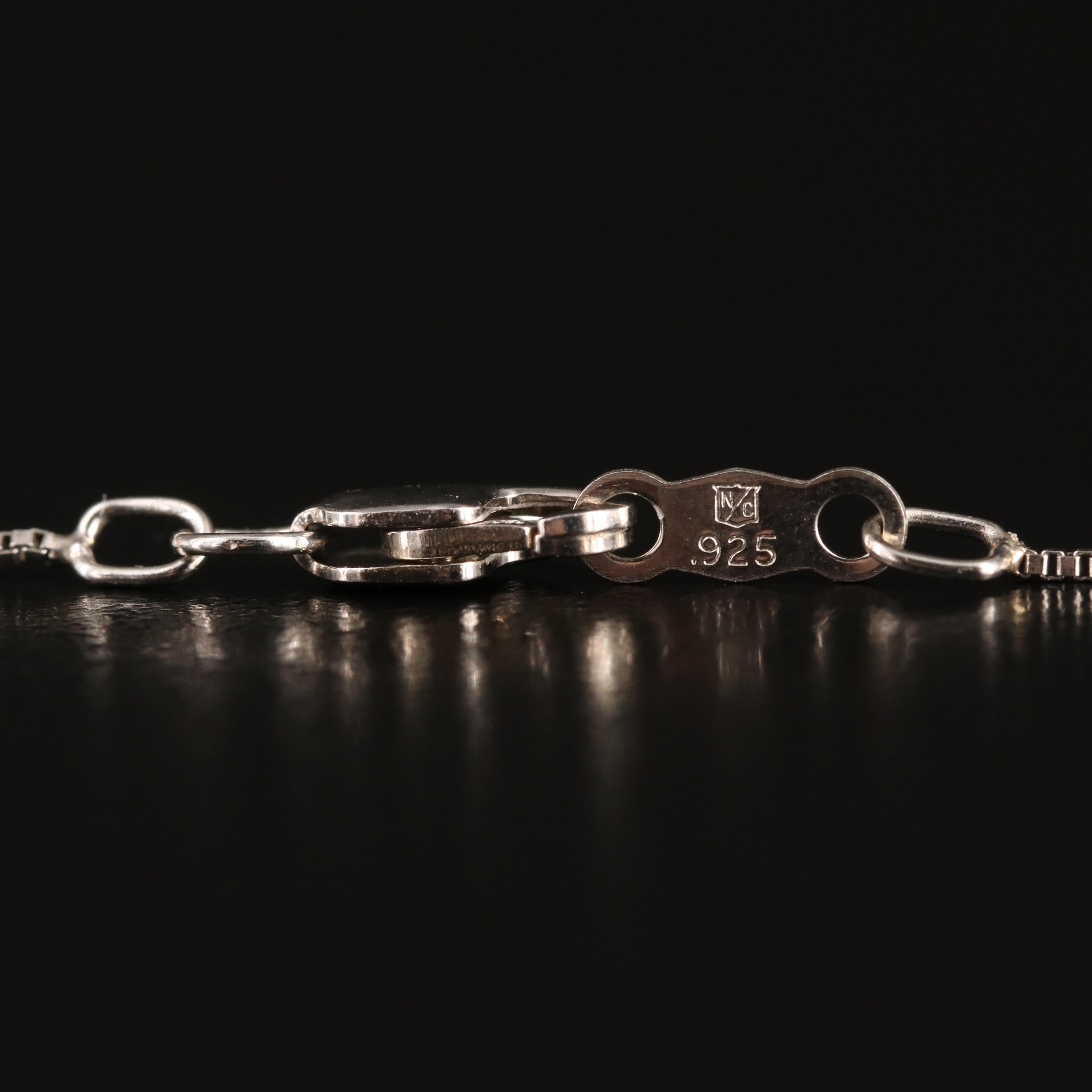 Sterling Ruby and Sapphire Bee Trembler Necklace