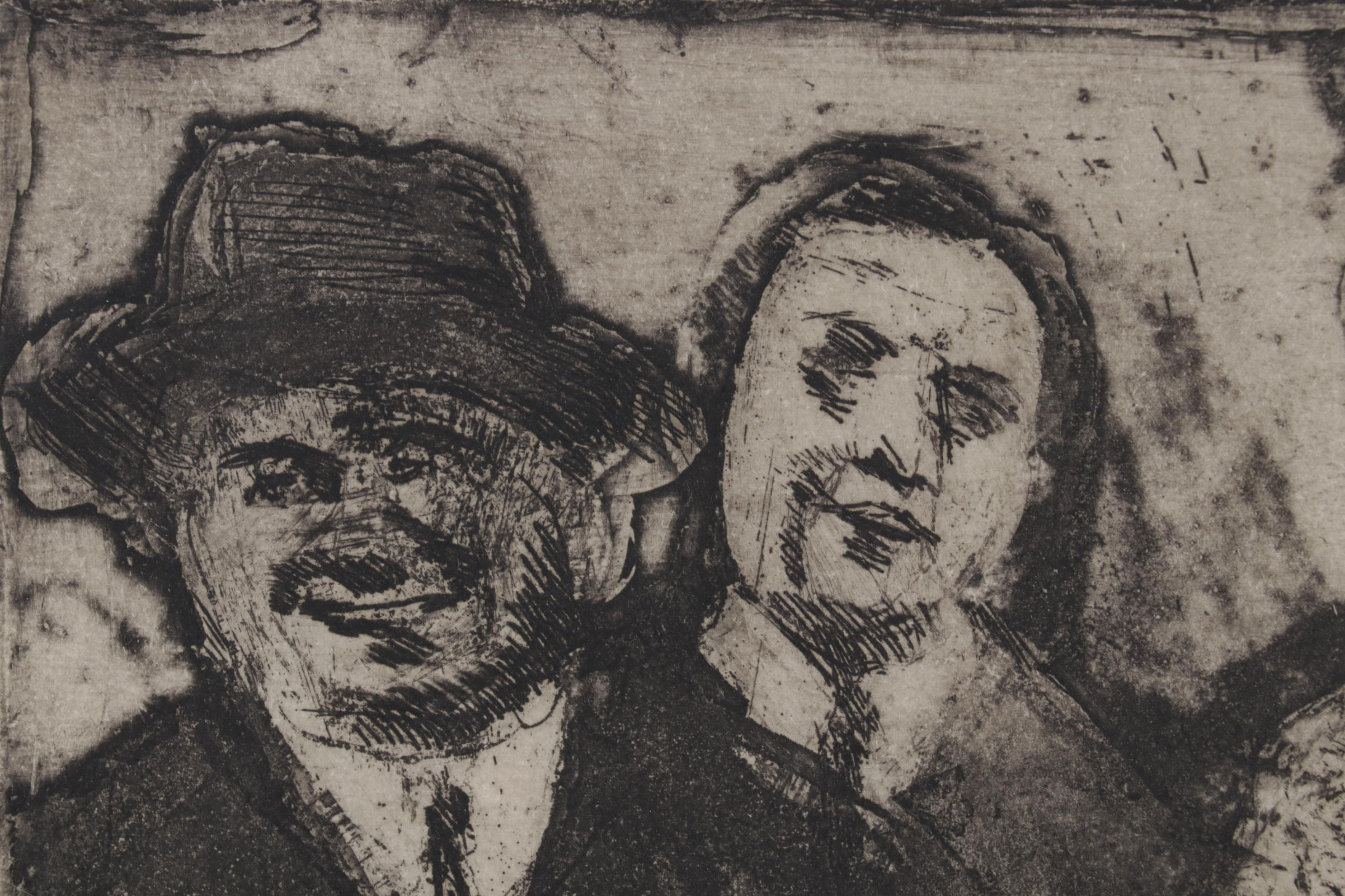 Sidney Chafetz Etching With Aquatint "The Arrival of the Actress," 1968