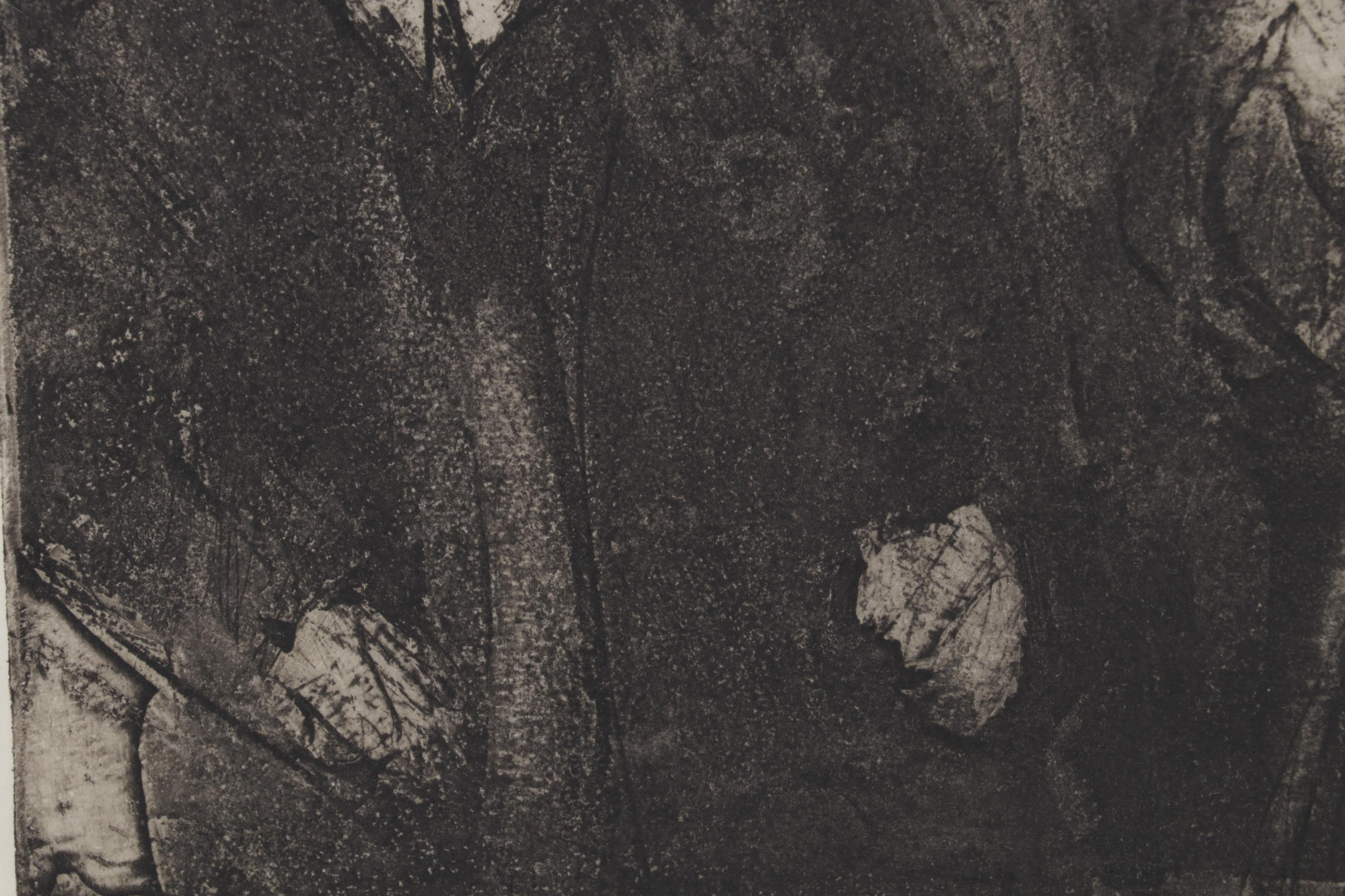 Sidney Chafetz Etching With Aquatint "The Arrival of the Actress," 1968