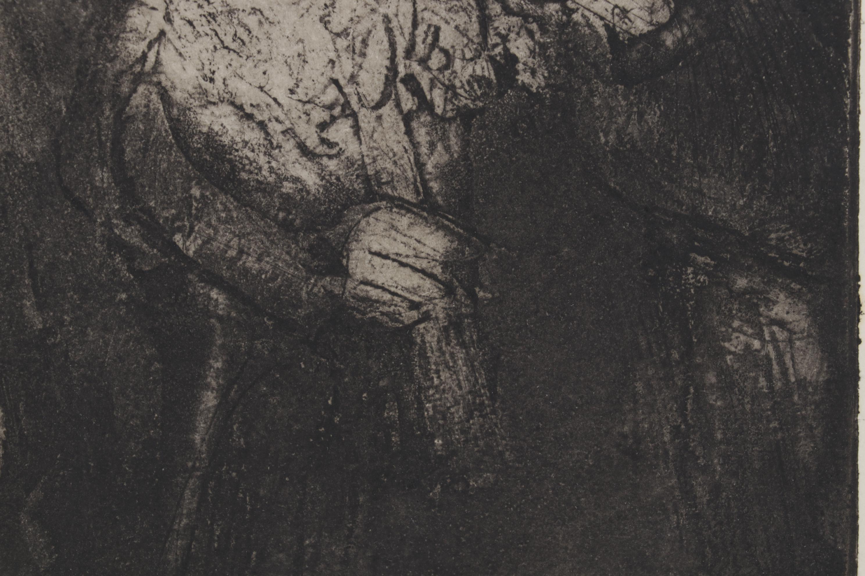 Sidney Chafetz Etching With Aquatint "The Arrival of the Actress," 1968