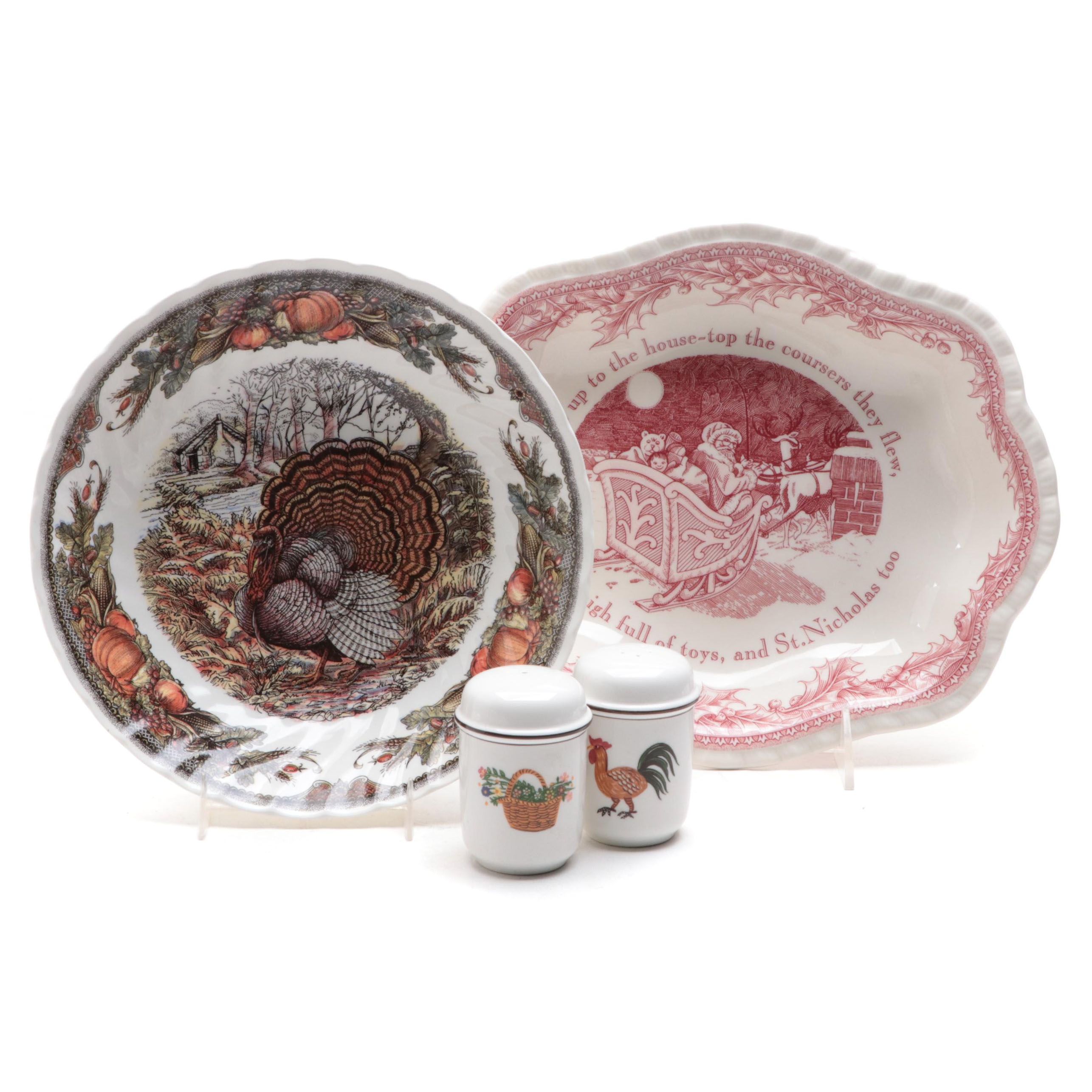 Noble Excellence "Twas the Night Before Christmas" Bowl, Turkey Plate and More