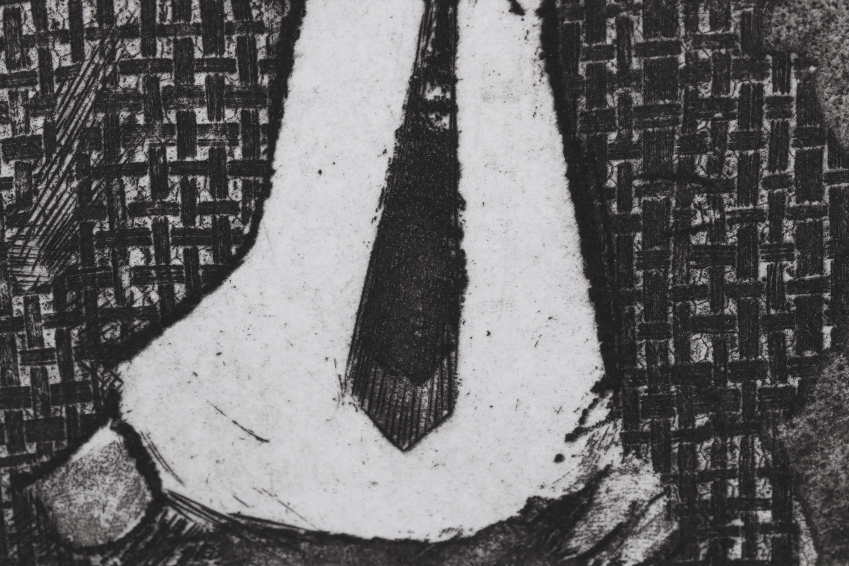 Sidney Chafetz Etching "W. C. Williams," 1970